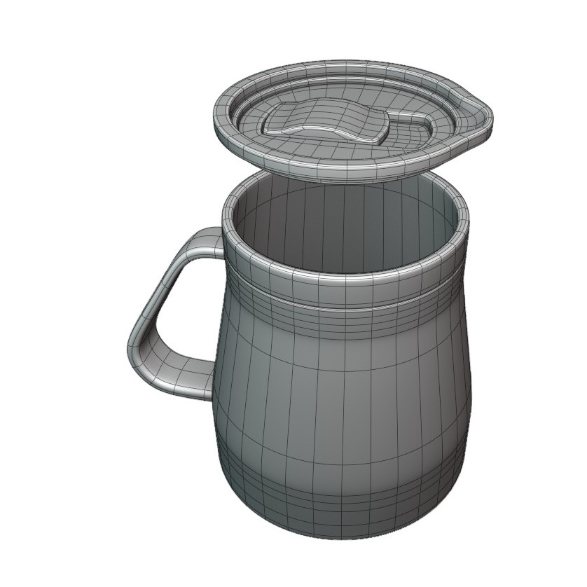 Travel Water Mug 3D Model – Photorealistic PBR Asset, Blender, FBX - View 17