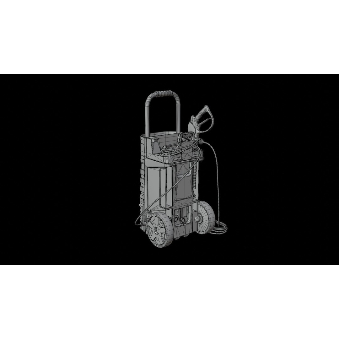 Pressure Washer 3D Model – Low Poly PBR Asset, FBX, OBJ, Blender - View 11