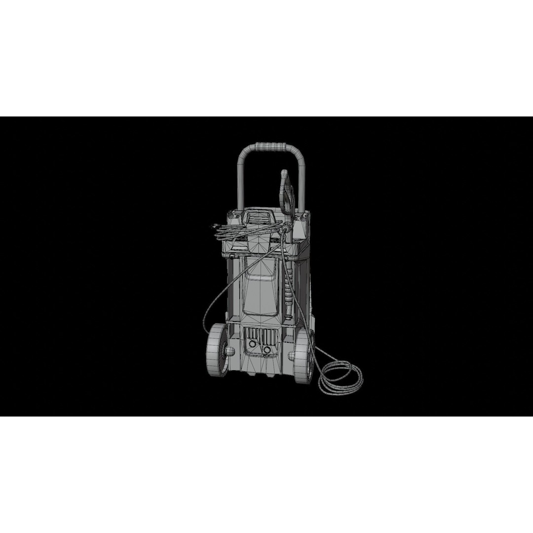 Pressure Washer 3D Model – Low Poly PBR Asset, FBX, OBJ, Blender - View 12