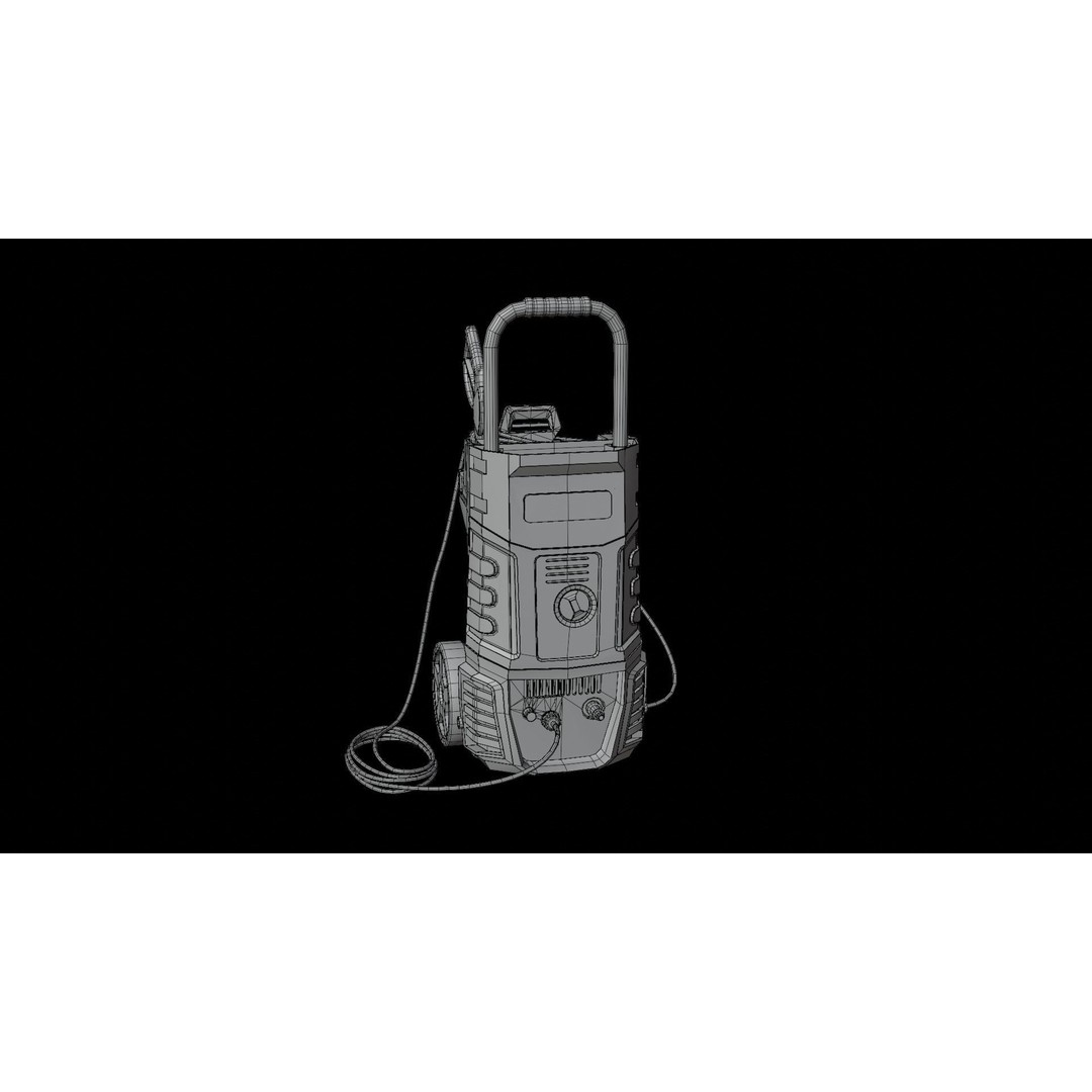 Pressure Washer 3D Model – Low Poly PBR Asset, FBX, OBJ, Blender - View 14