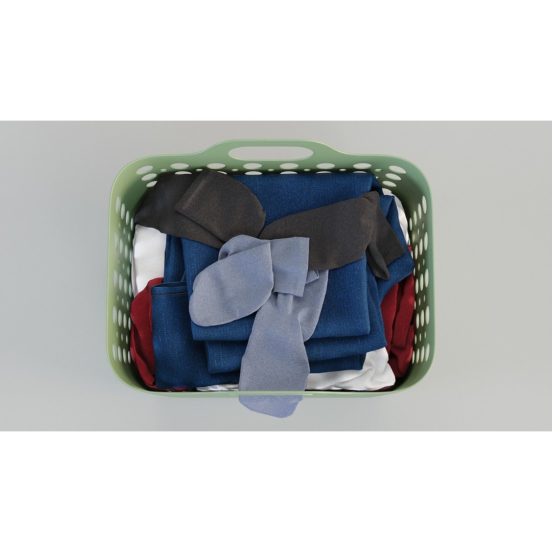 IKEA SLIBB Laundry Basket 3D Model – Flexible Design, PBR Textures - View 11