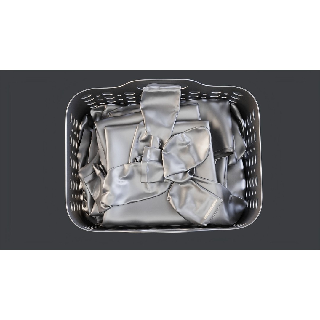 IKEA SLIBB Laundry Basket 3D Model – Flexible Design, PBR Textures - View 19