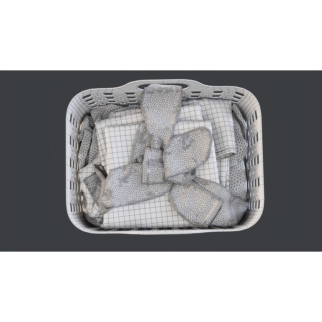 IKEA SLIBB Laundry Basket 3D Model – Flexible Design, PBR Textures - View 20