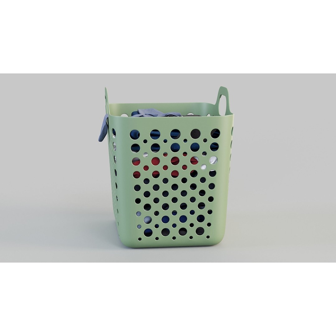 IKEA SLIBB Laundry Basket 3D Model – Flexible Design, PBR Textures - View 5