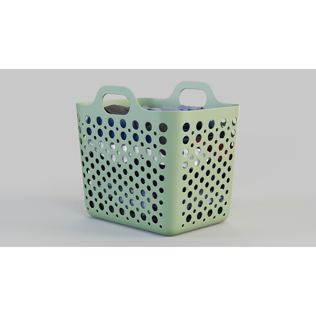 IKEA SLIBB Laundry Basket 3D Model – Flexible Design, PBR Textures - View 8
