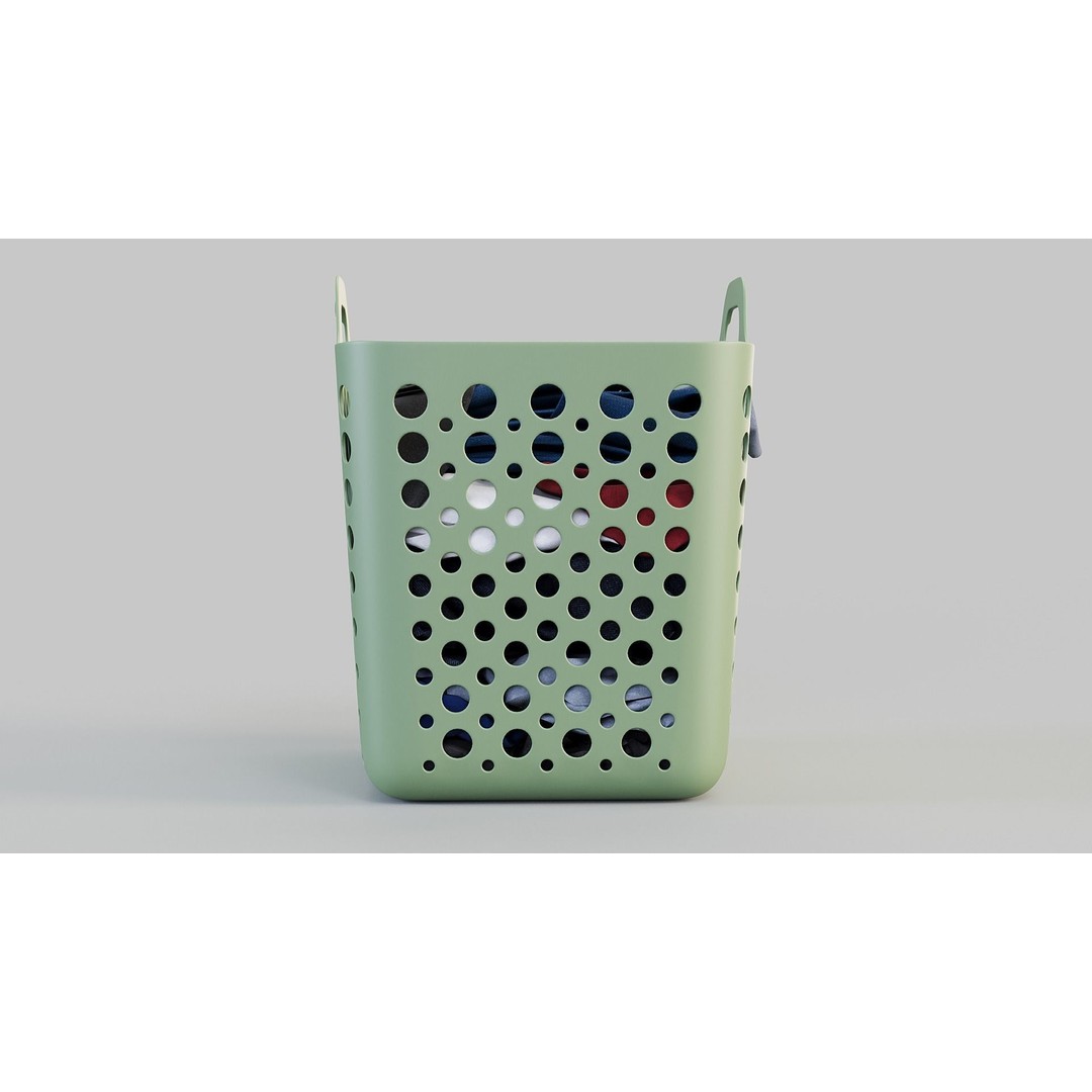 IKEA SLIBB Laundry Basket 3D Model – Flexible Design, PBR Textures - View 9