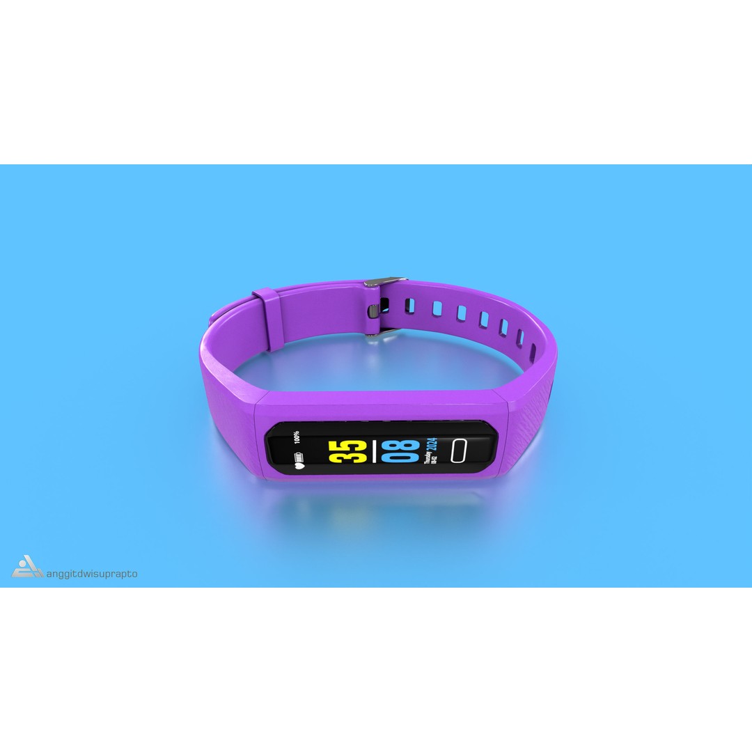 Fitness Tracker 3D Model – Low Poly PBR Asset, FBX - View 3