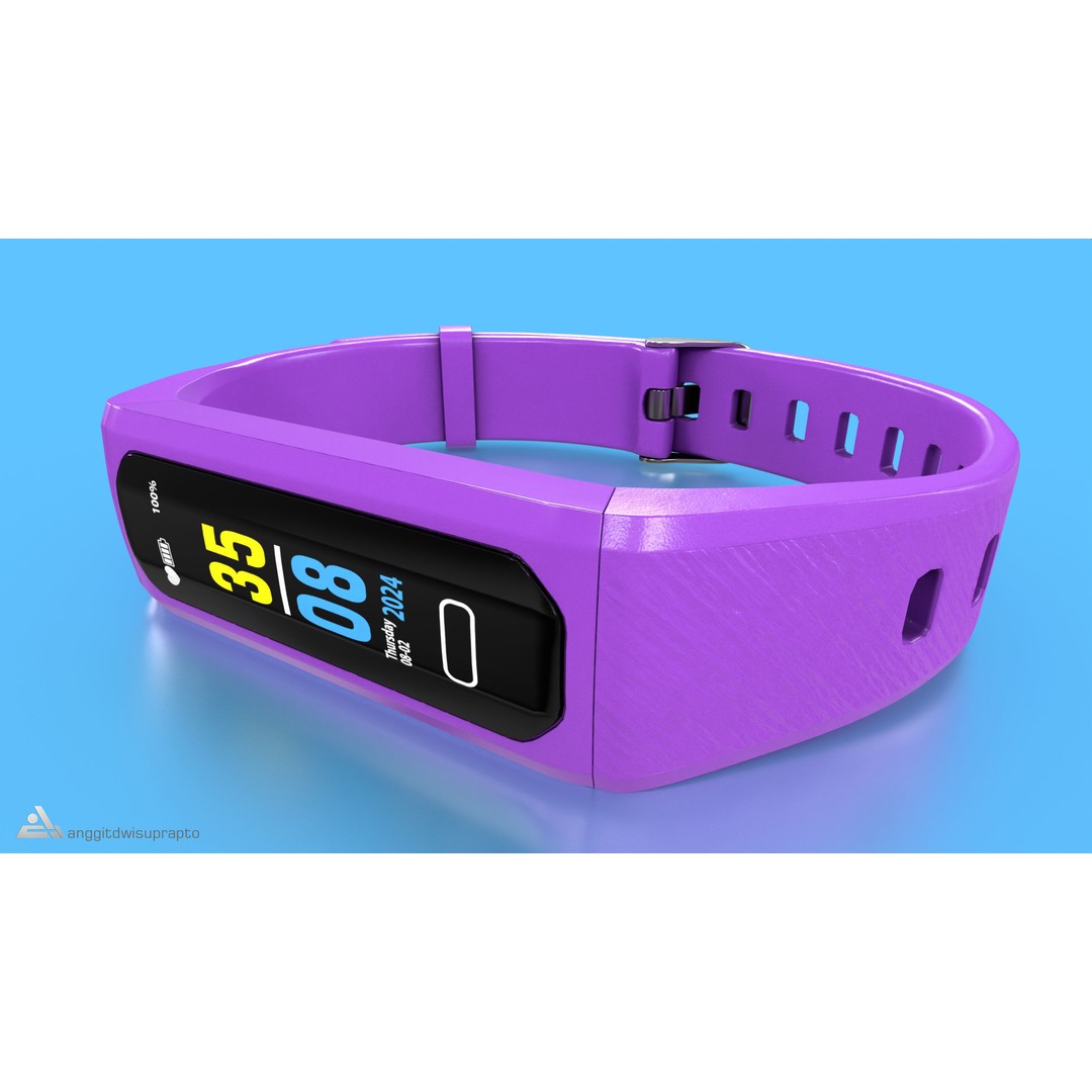 Fitness Tracker 3D Model – Low Poly PBR Asset, FBX - View 9