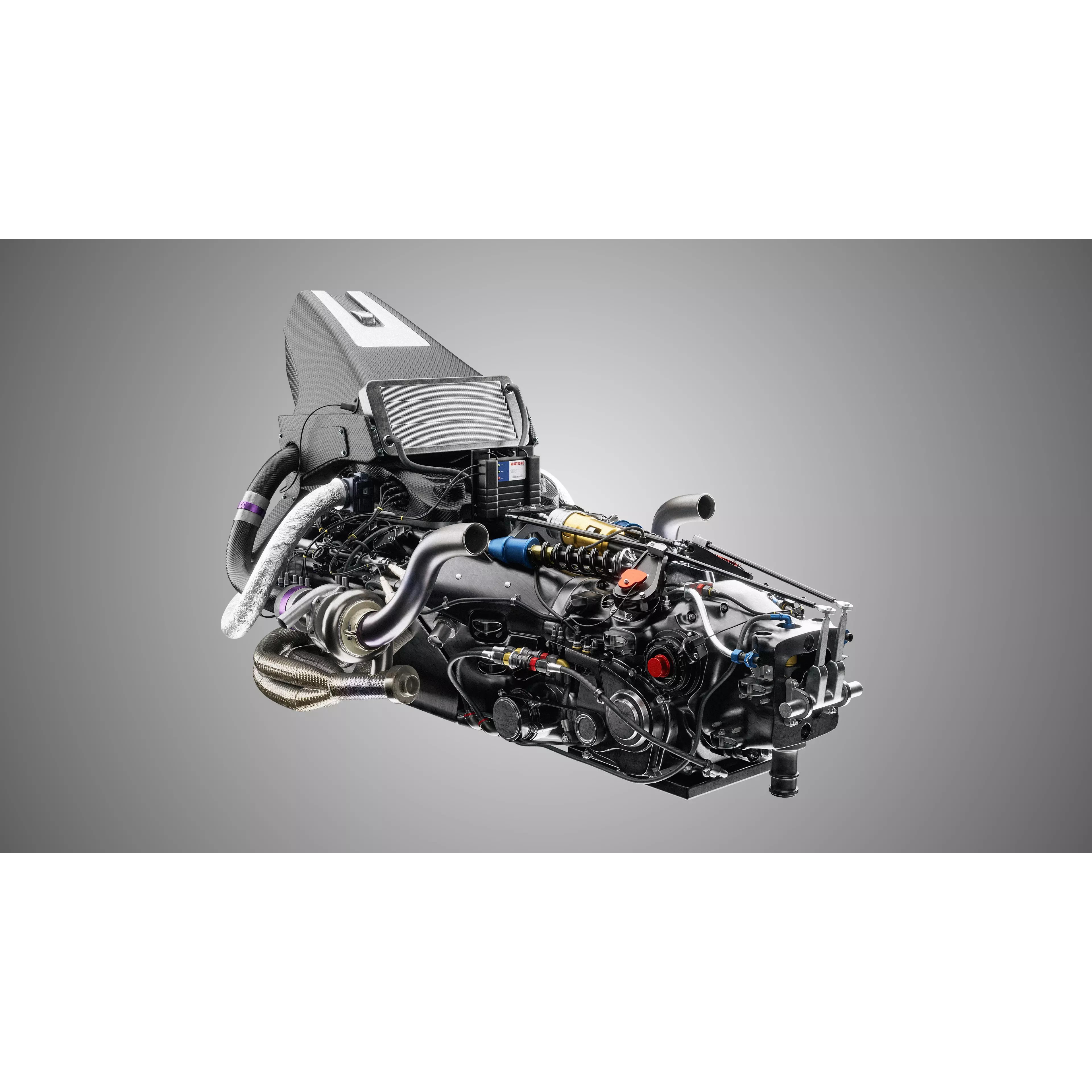 Twin Turbo Hybrid V8 Engine - Game-Ready 3D Model - View 2