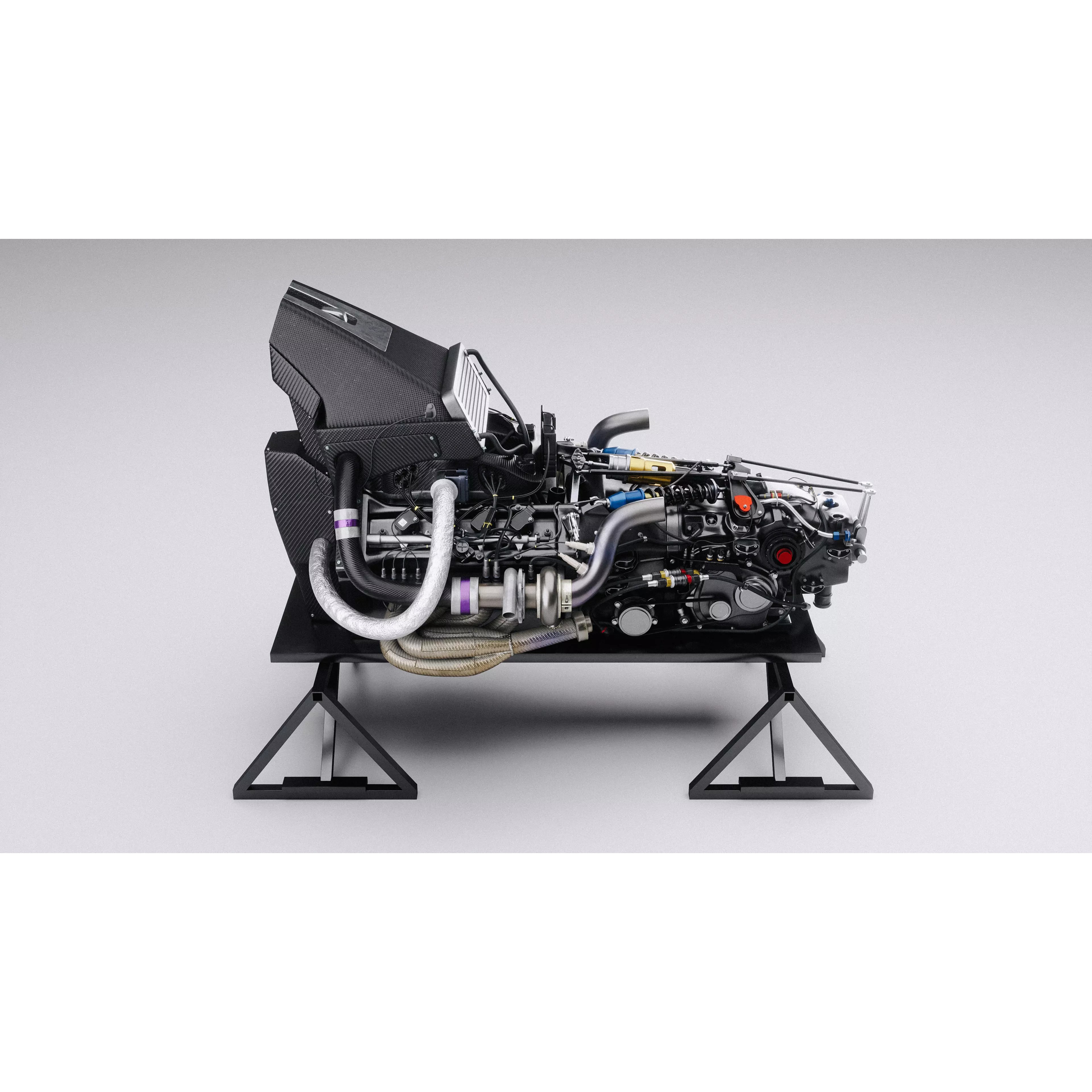 Twin Turbo Hybrid V8 Engine - Game-Ready 3D Model - View 3