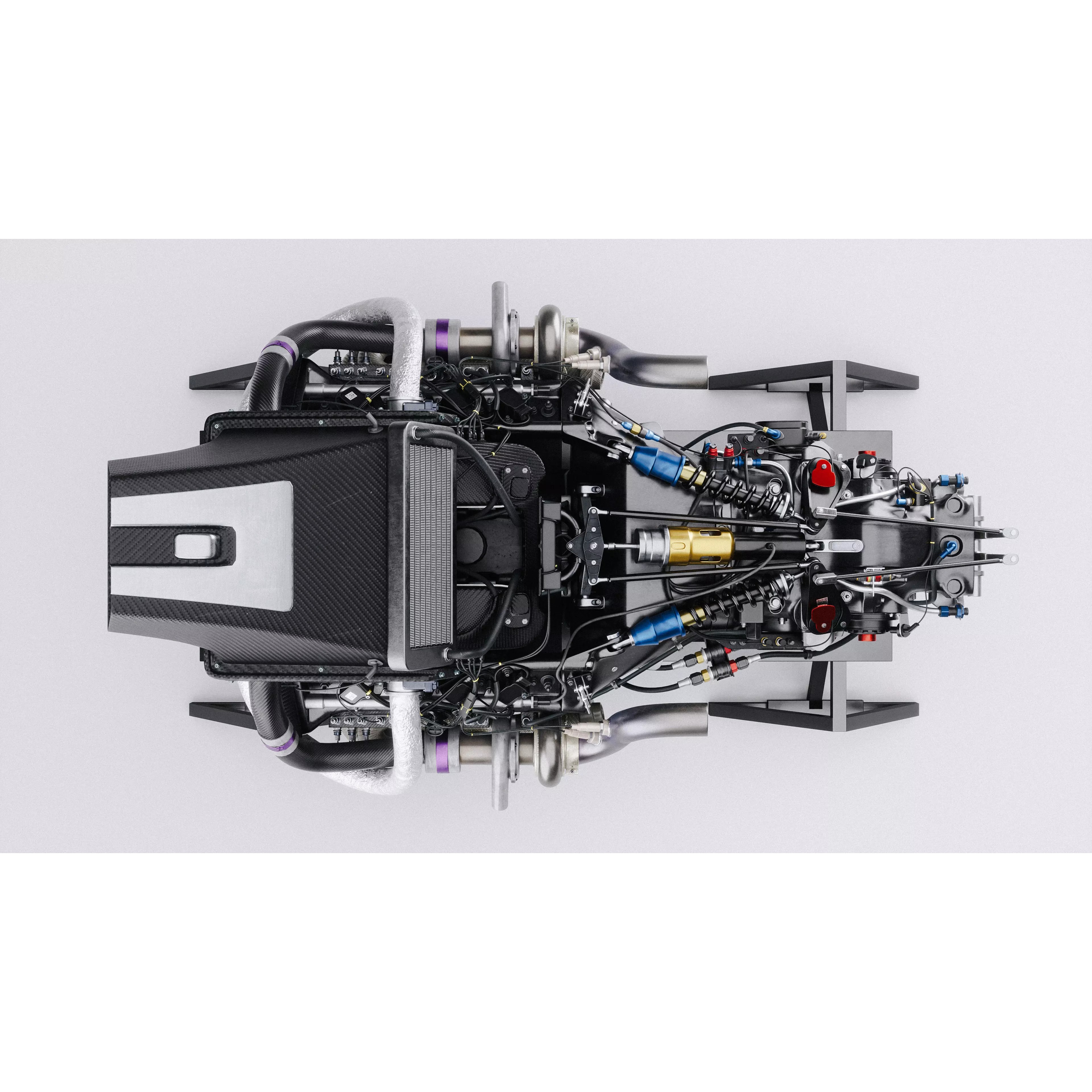 Twin Turbo Hybrid V8 Engine - Game-Ready 3D Model - View 4