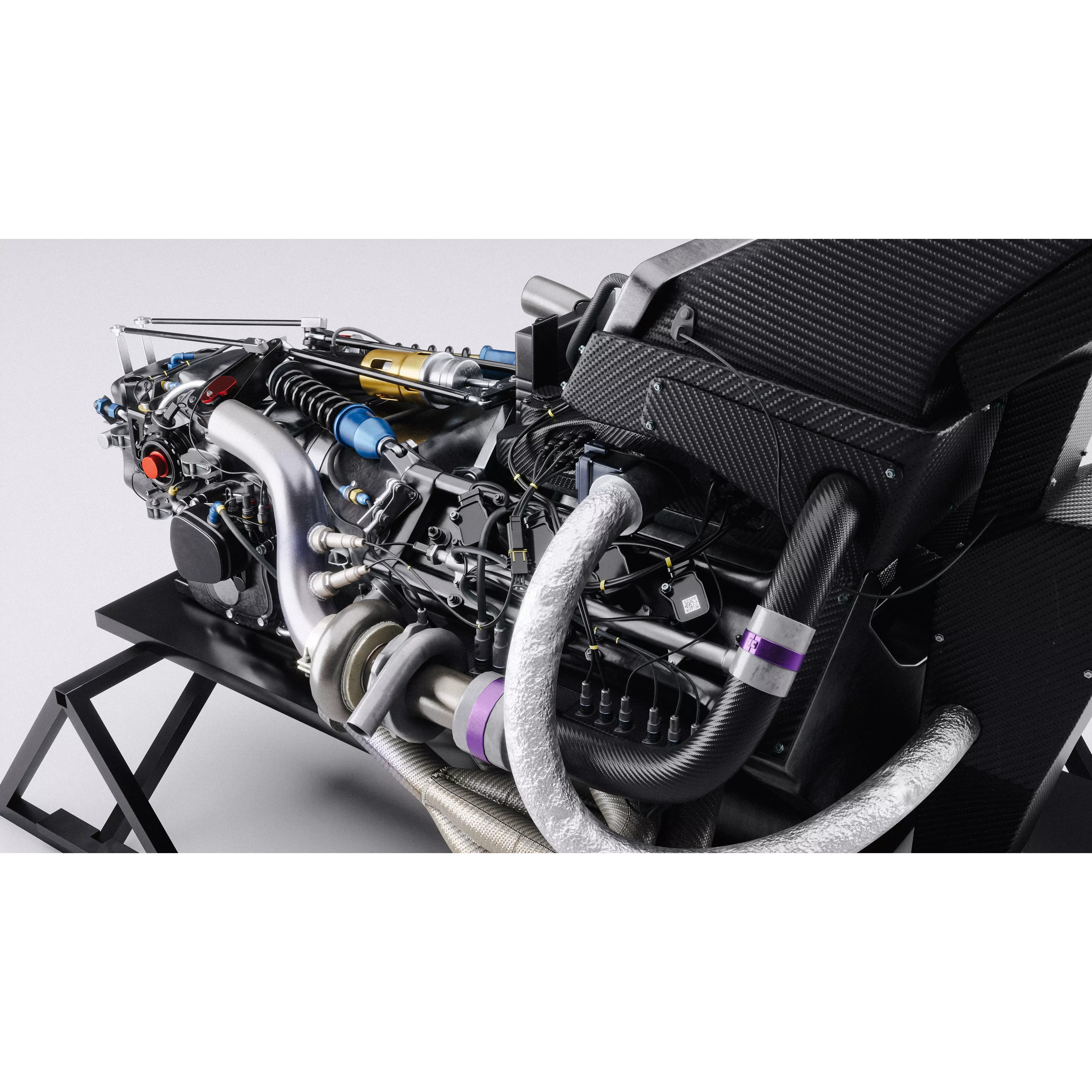Twin Turbo Hybrid V8 Engine - Game-Ready 3D Model - View 7