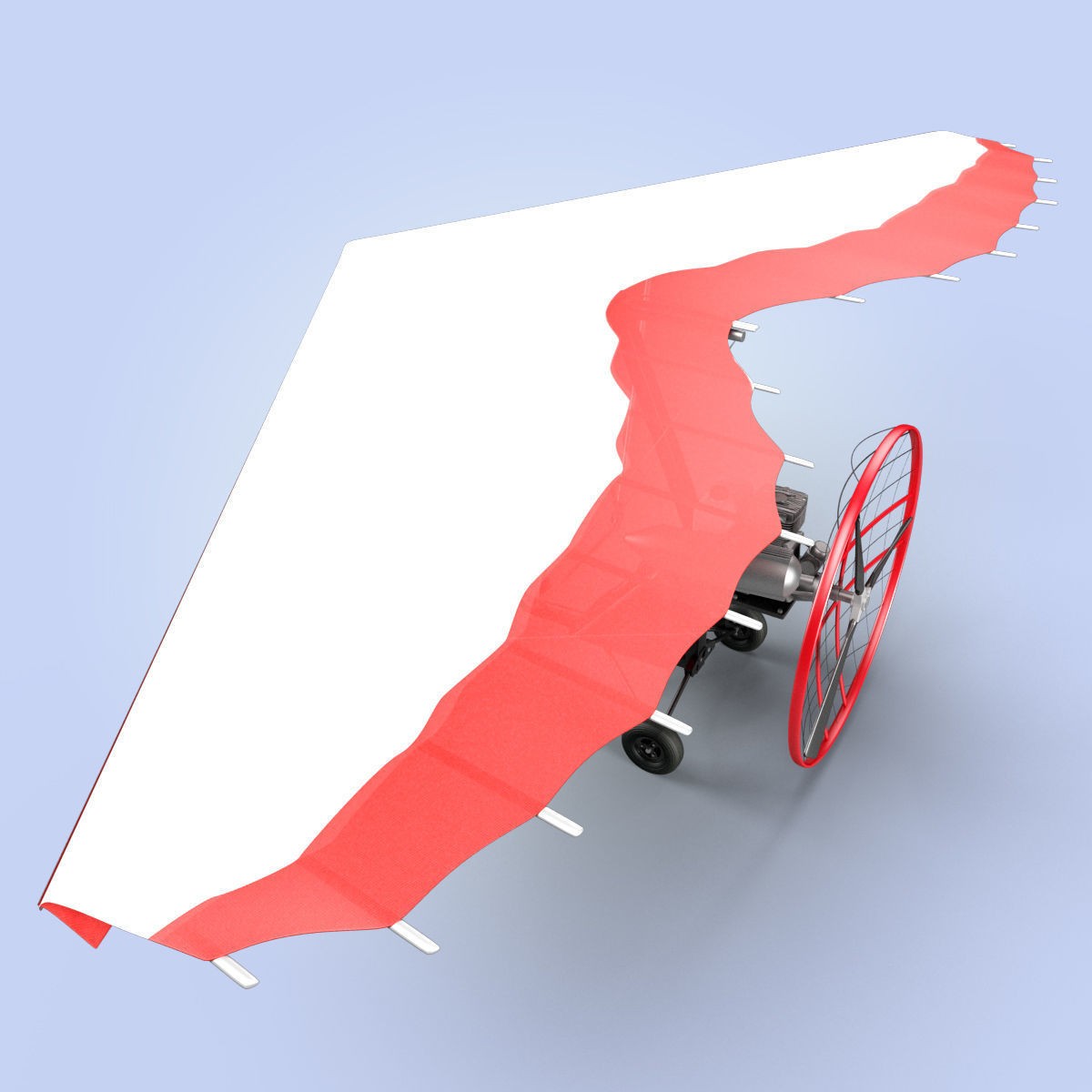 Motor Trike Hang Glider - High-Quality 3D Model - View 10