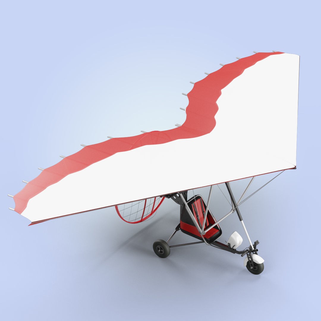 Motor Trike Hang Glider - High-Quality 3D Model - View 12