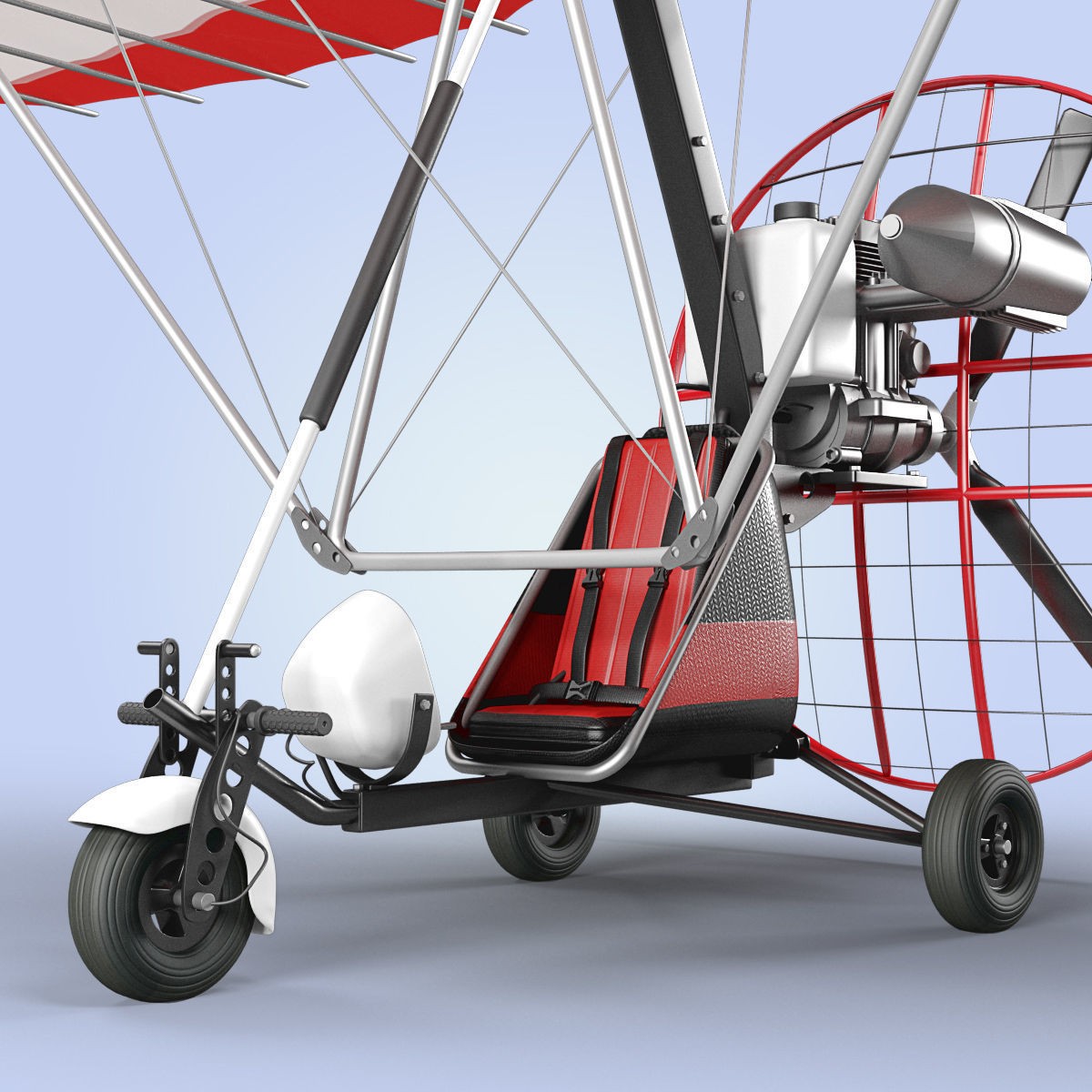 Motor Trike Hang Glider - High-Quality 3D Model - View 13