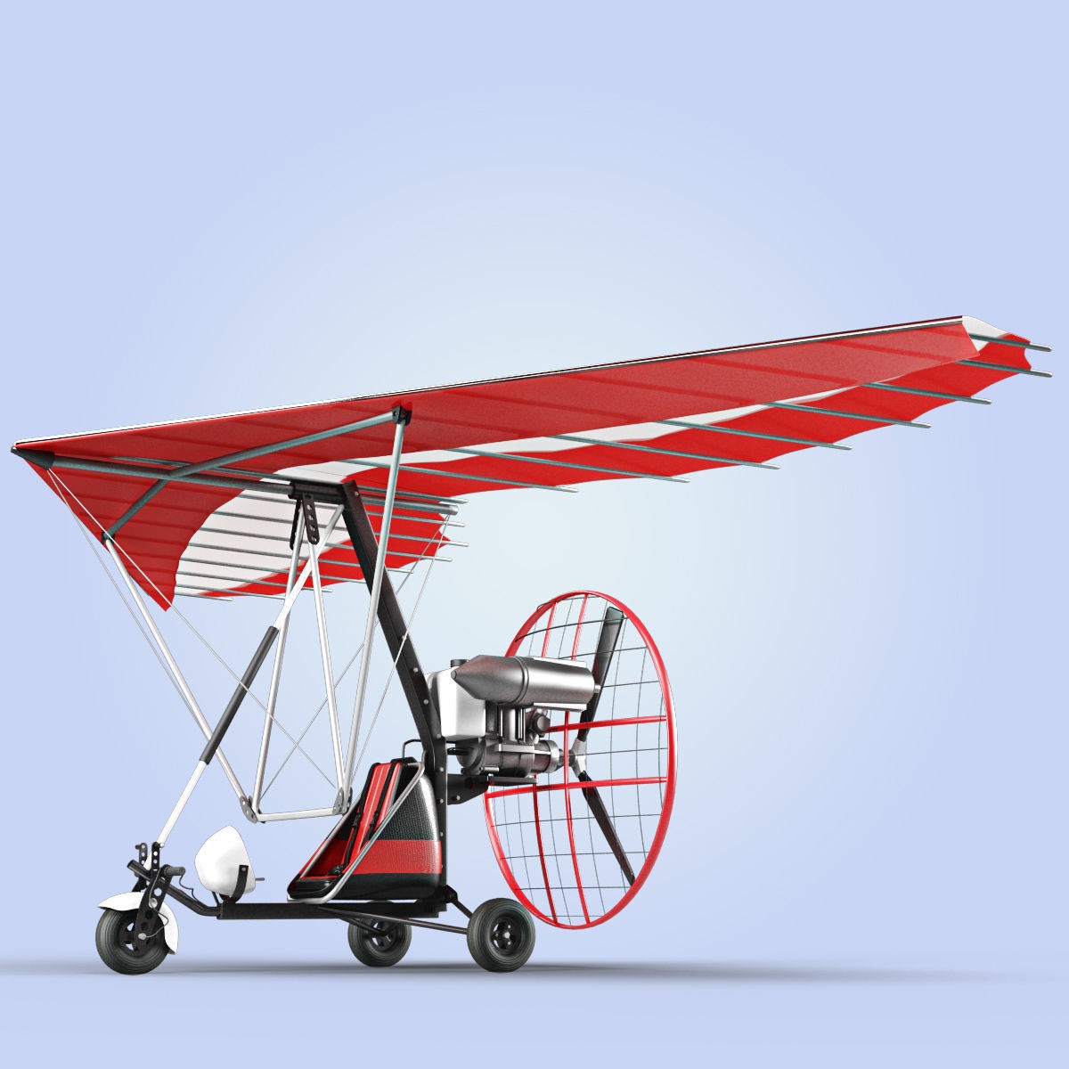 Motor Trike Hang Glider - High-Quality 3D Model - View 5