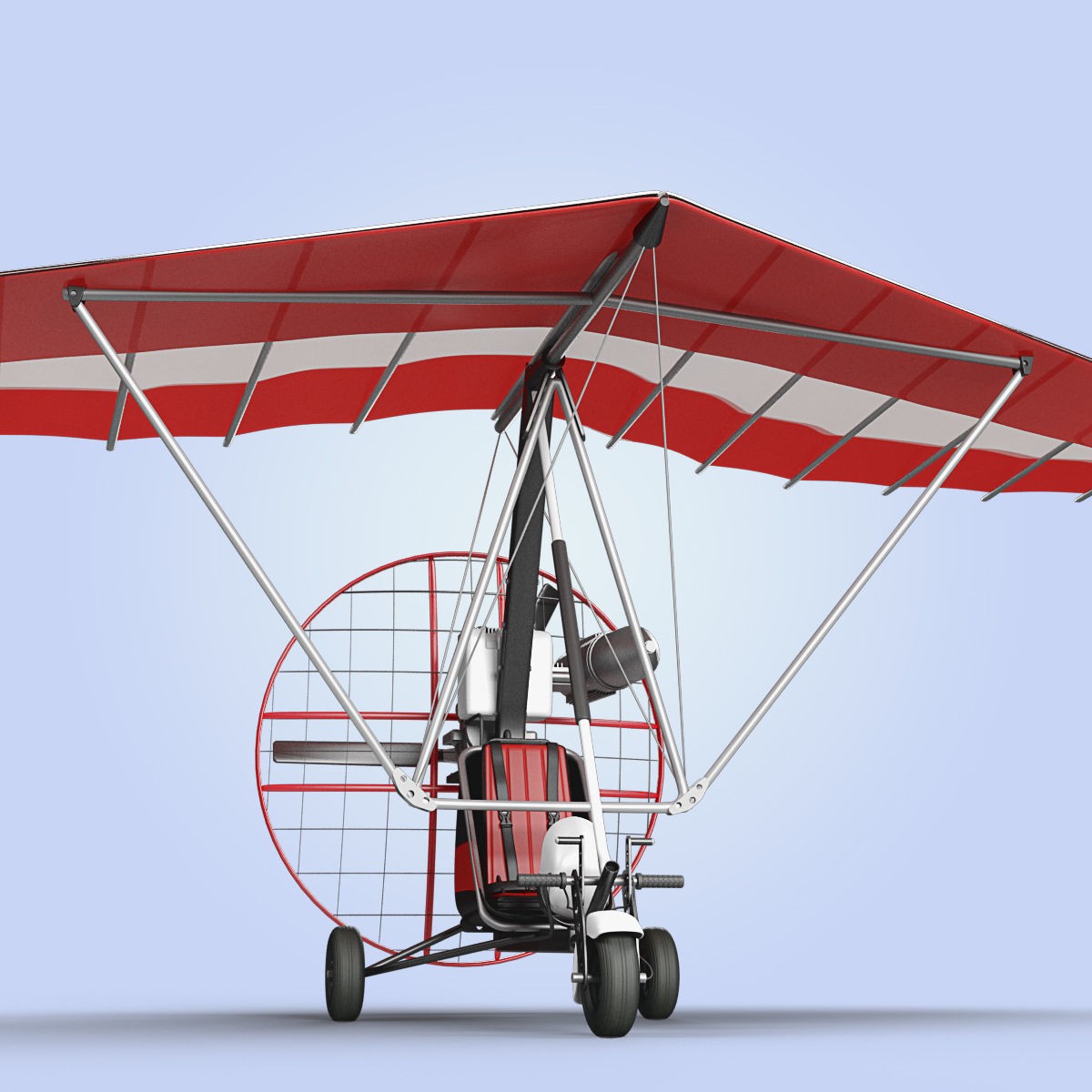 Motor Trike Hang Glider - High-Quality 3D Model - View 9