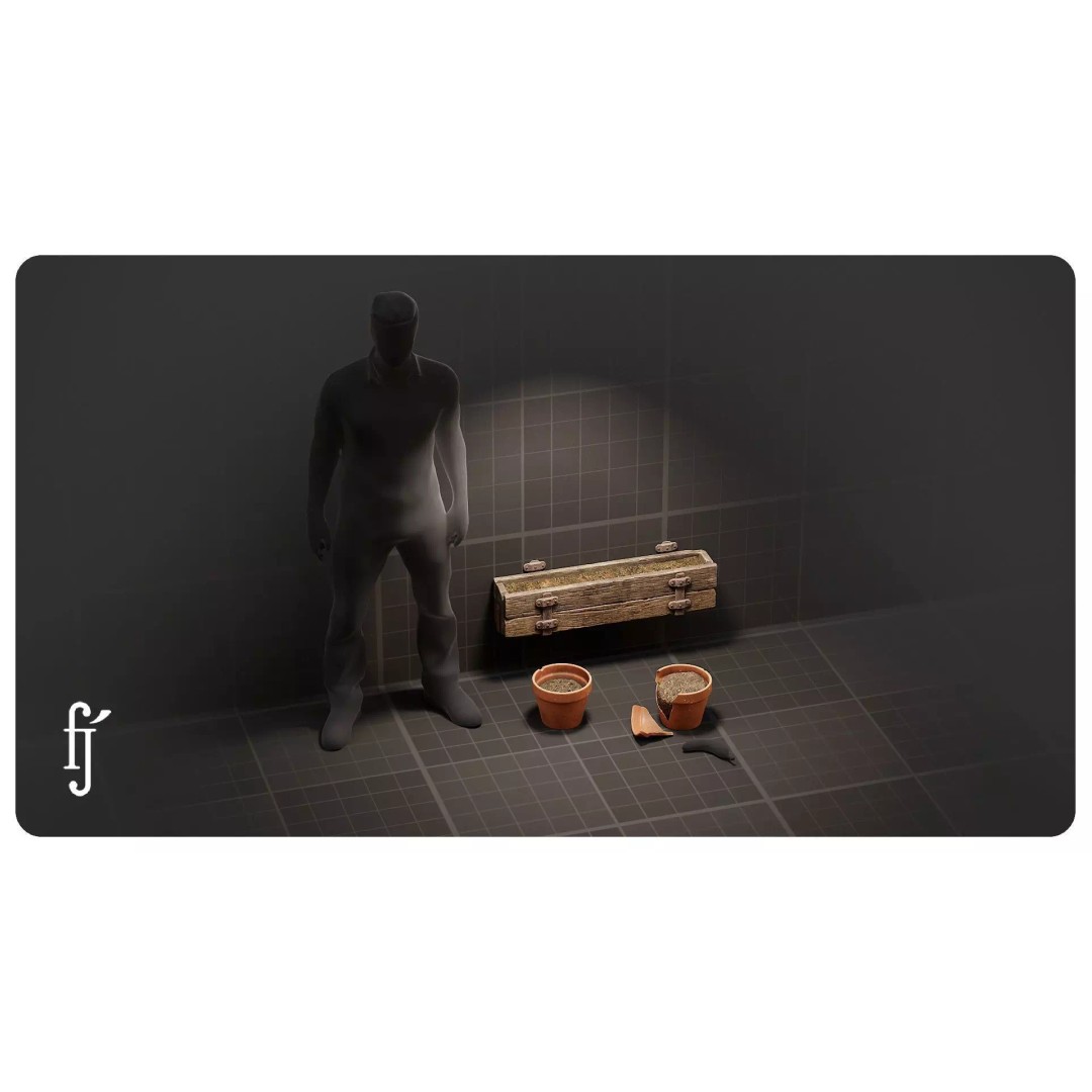 Rustic Wooden Planter Box 3D Model – High Poly PBR Asset, FBX