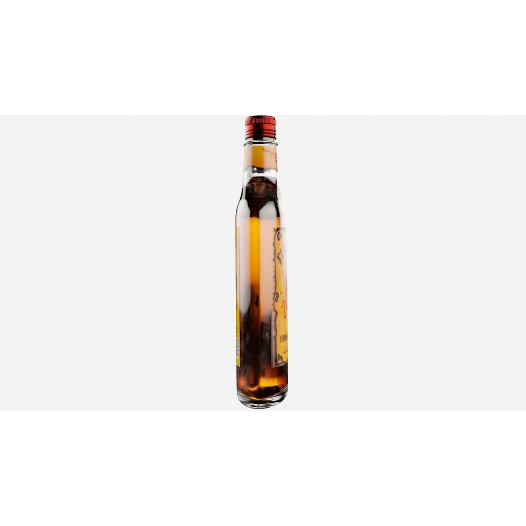 Fireball Cinnamon Whisky Bottle 3D Model – PBR Game-Ready Asset, Blender - View 5