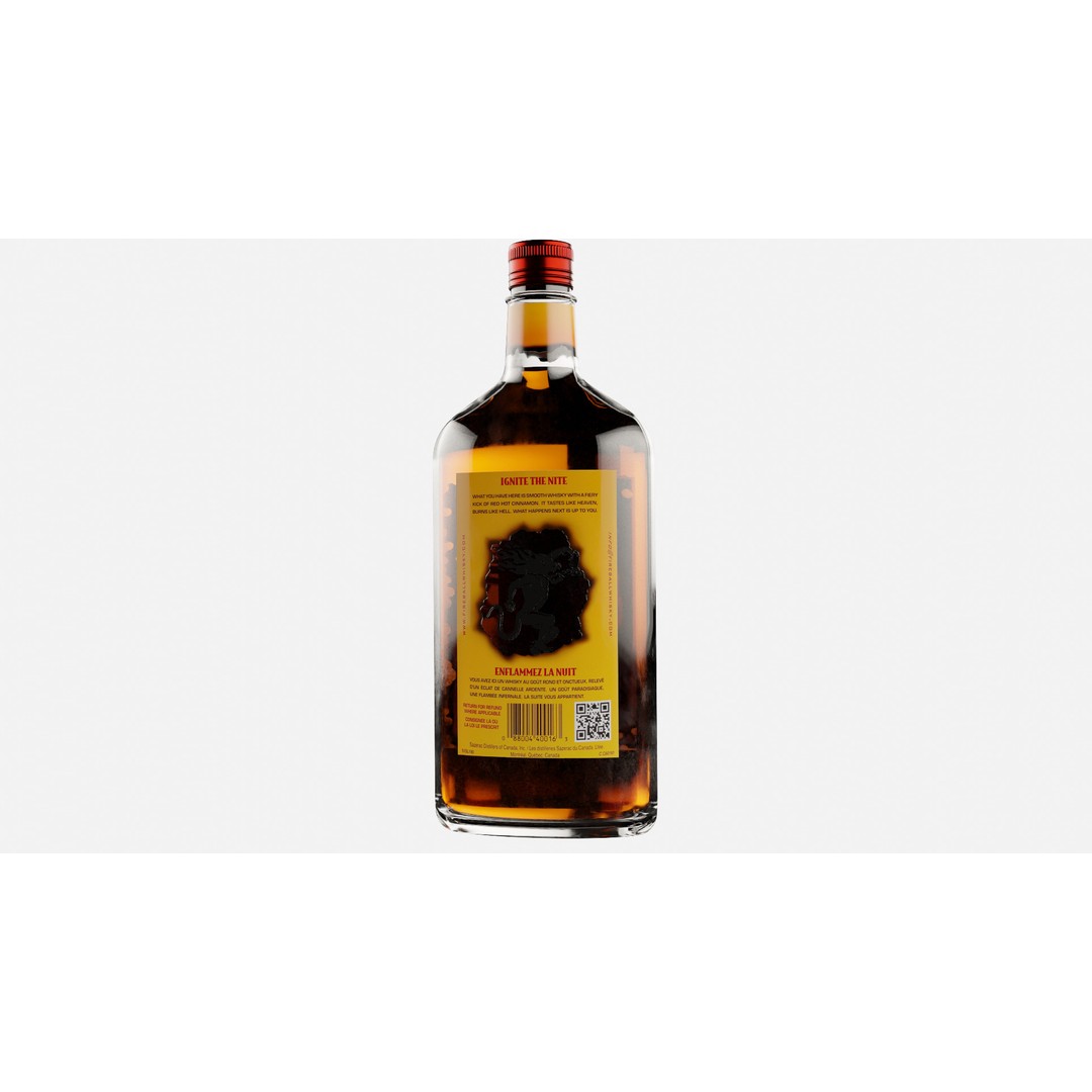 Fireball Cinnamon Whisky Bottle 3D Model – PBR Game-Ready Asset, Blender - View 6