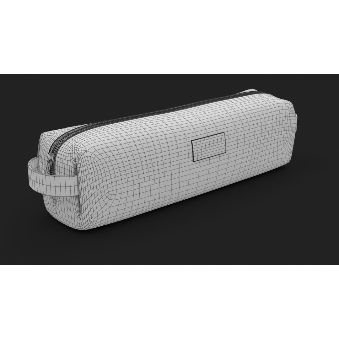 Pencil Pouch 3D Model – Floral Design, PBR Textures, Game Ready - View 10