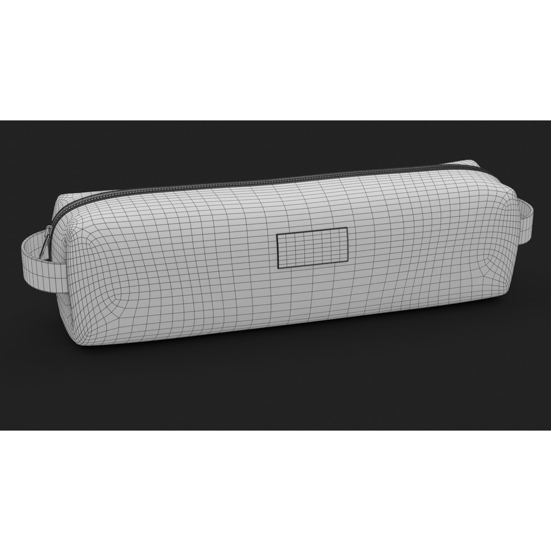 Pencil Pouch 3D Model – Floral Design, PBR Textures, Game Ready - View 11