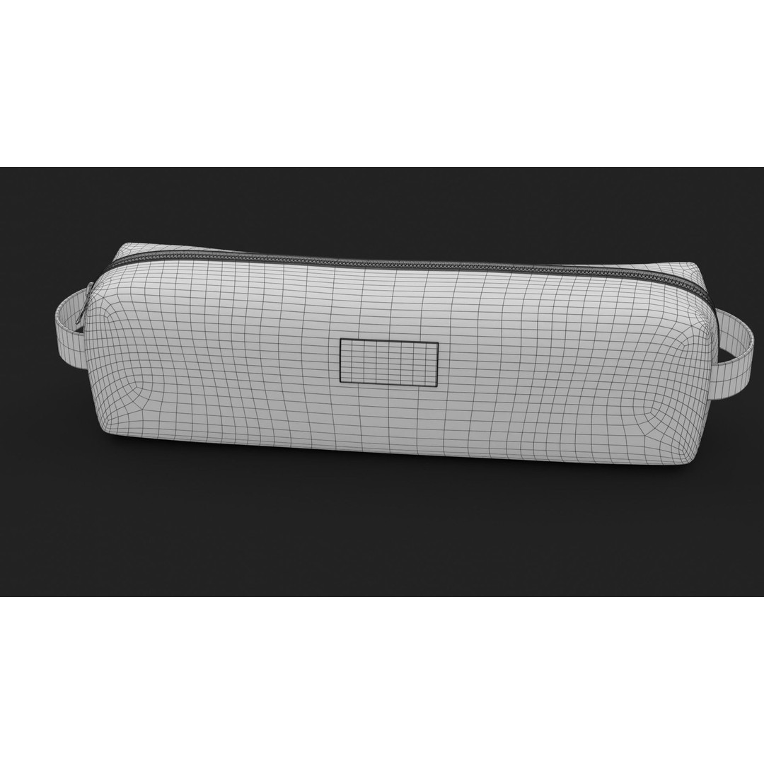 Pencil Pouch 3D Model – Floral Design, PBR Textures, Game Ready - View 12
