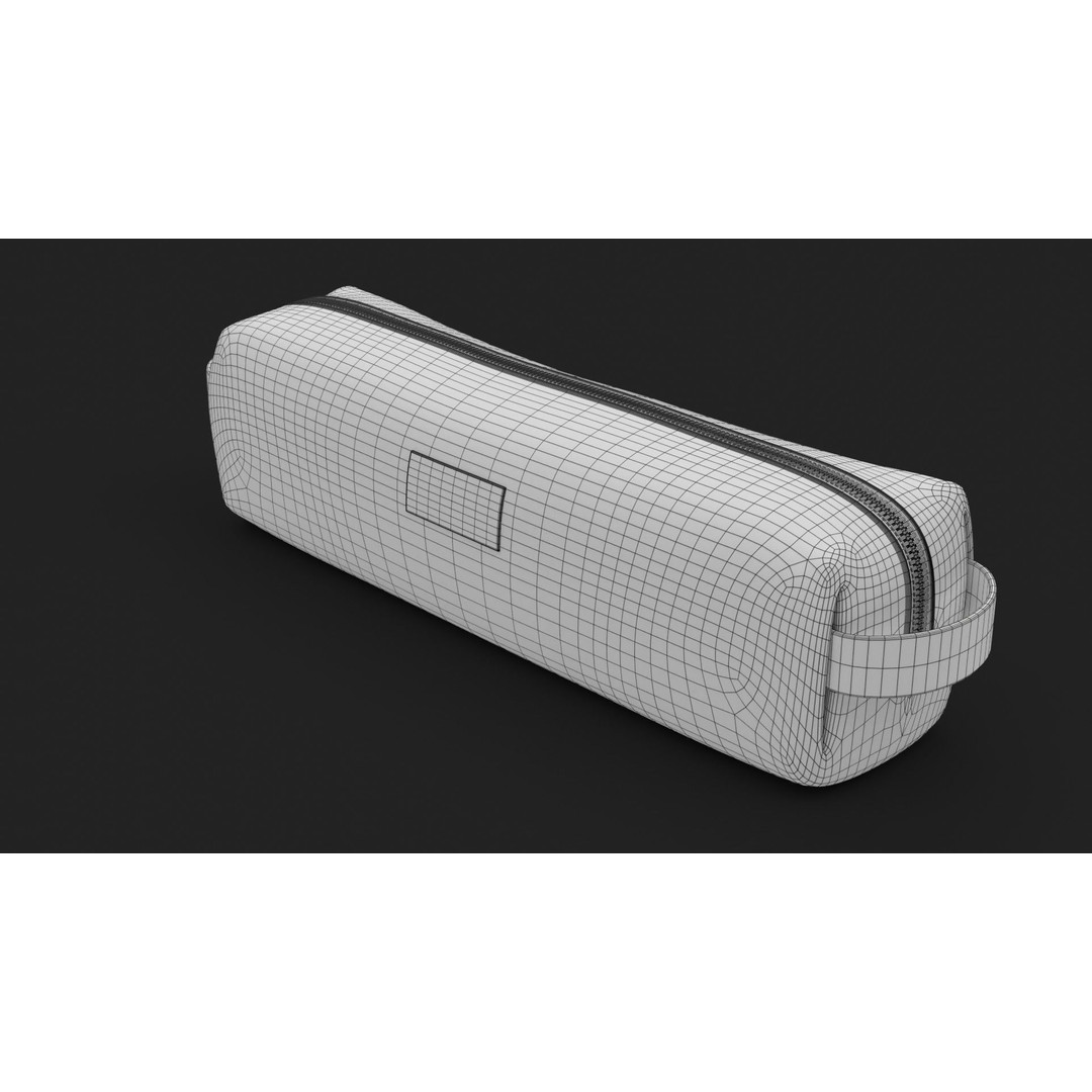 Pencil Pouch 3D Model – Floral Design, PBR Textures, Game Ready - View 13