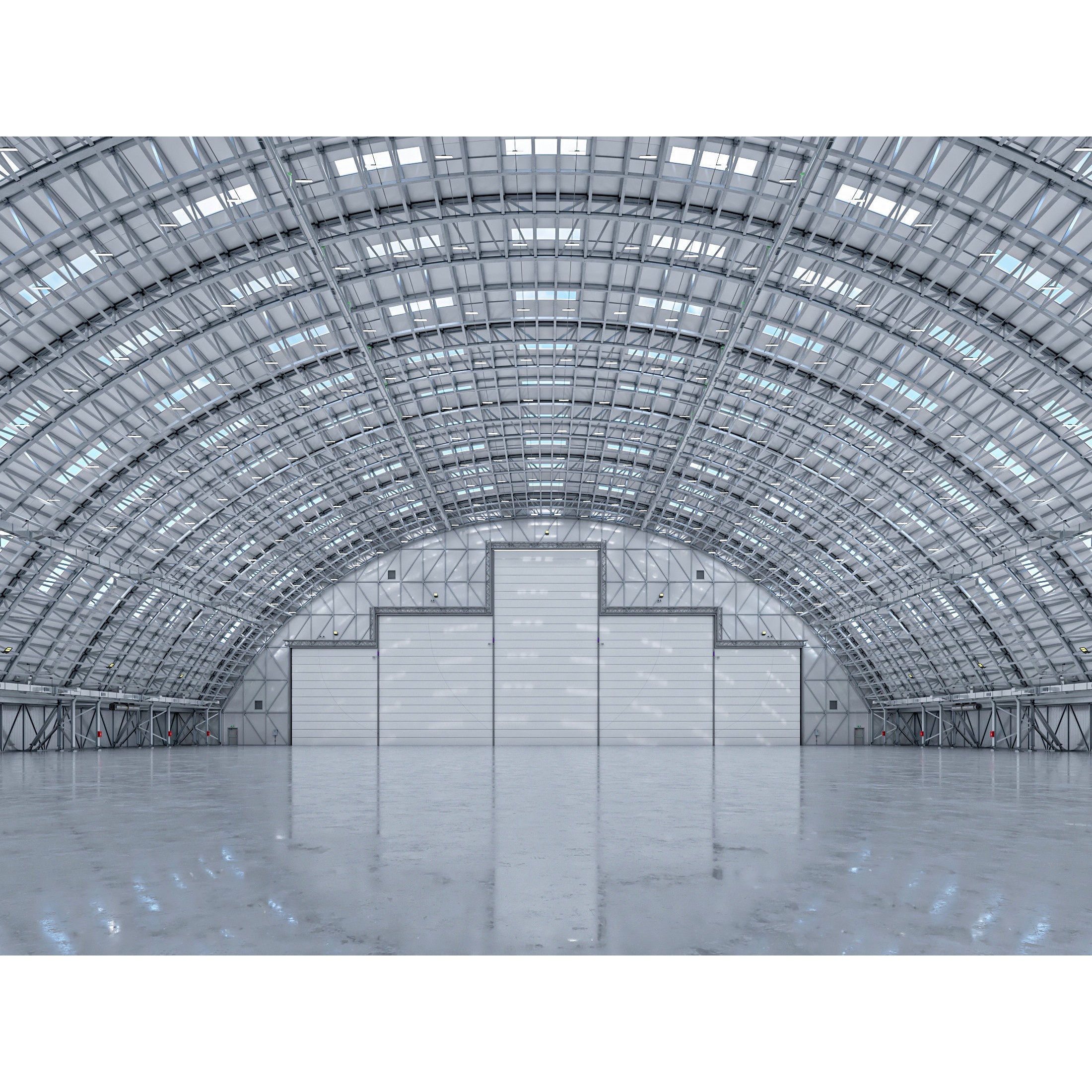 Hangar Exterior-Interior - High-Quality 3D Model - View 12