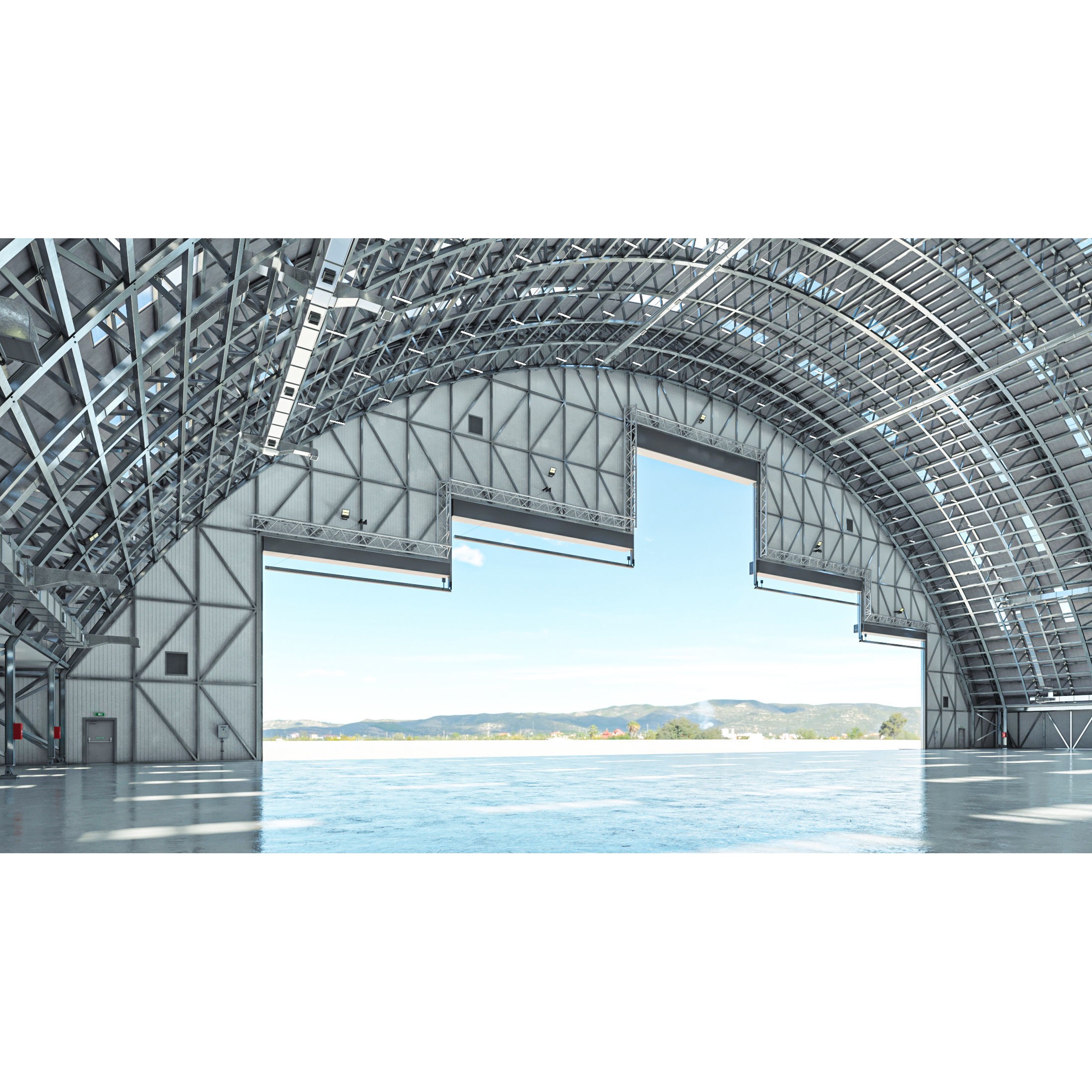 Hangar Exterior-Interior - High-Quality 3D Model - View 16
