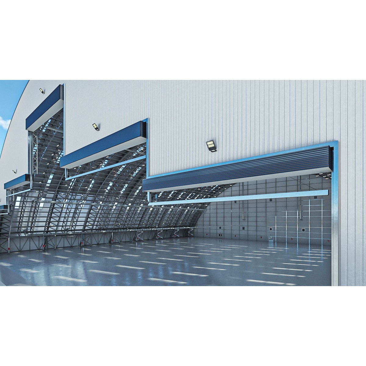 Hangar Exterior-Interior - High-Quality 3D Model - View 21