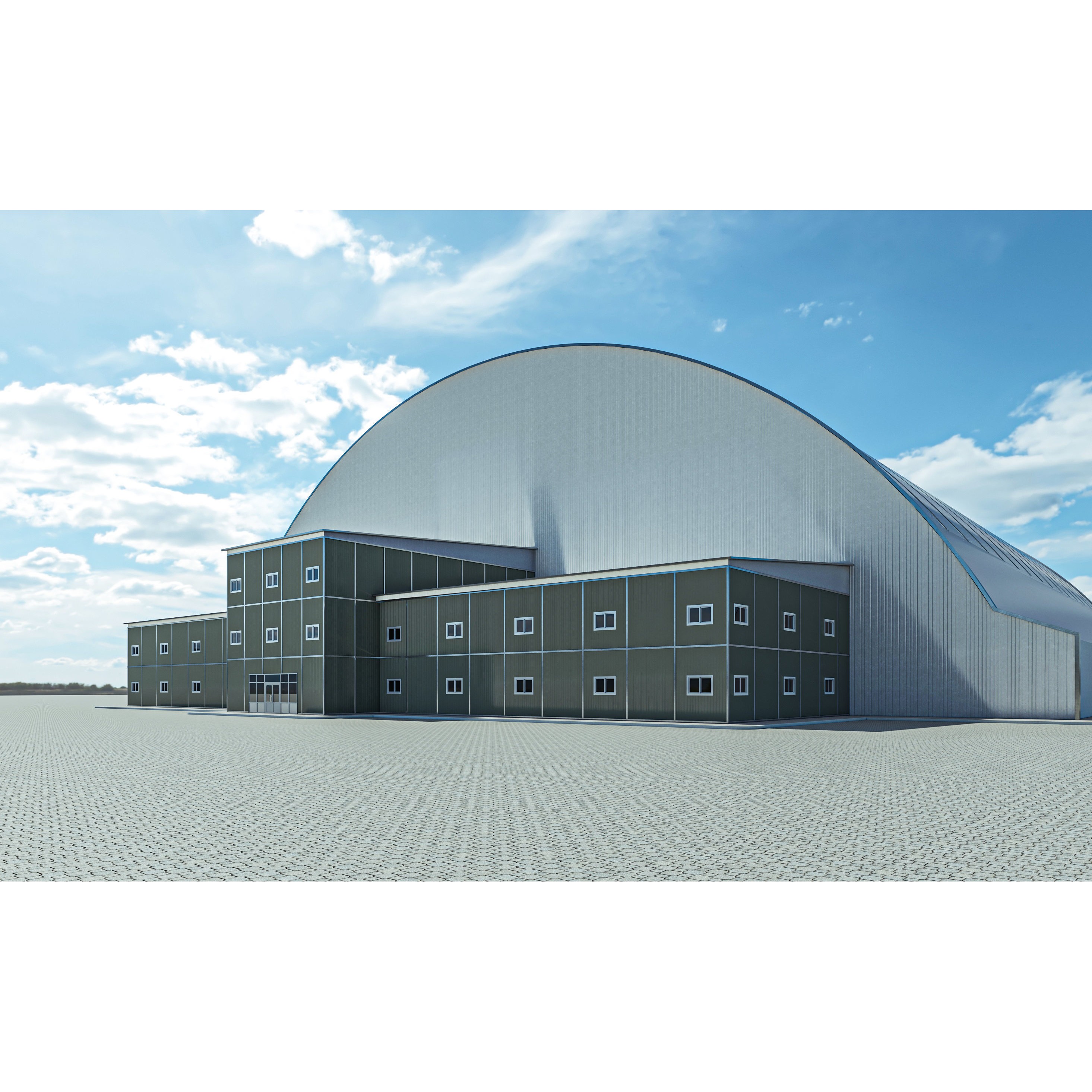 Hangar Exterior-Interior - High-Quality 3D Model - View 26