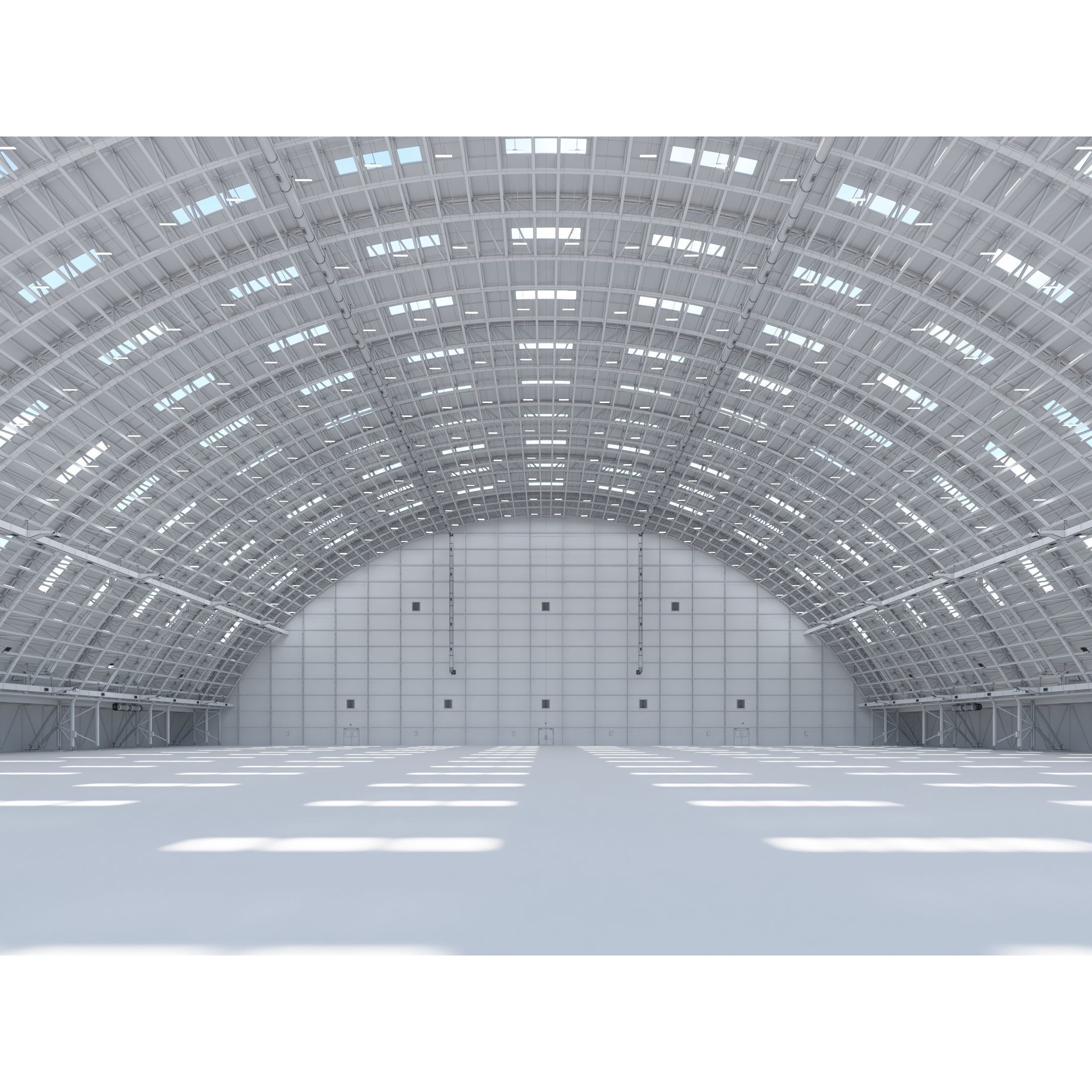 Hangar Exterior-Interior - High-Quality 3D Model - View 30