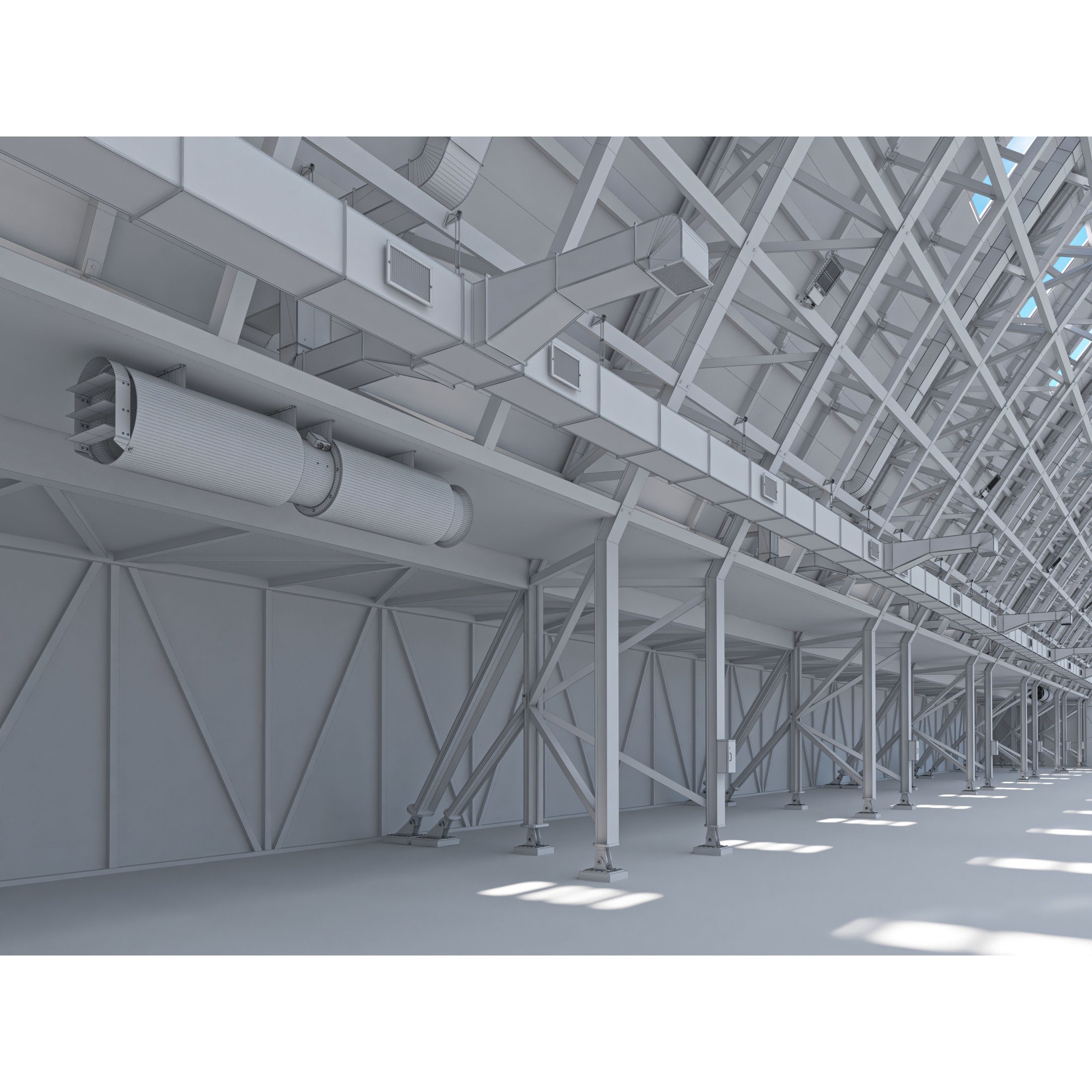 Hangar Exterior-Interior - High-Quality 3D Model - View 32