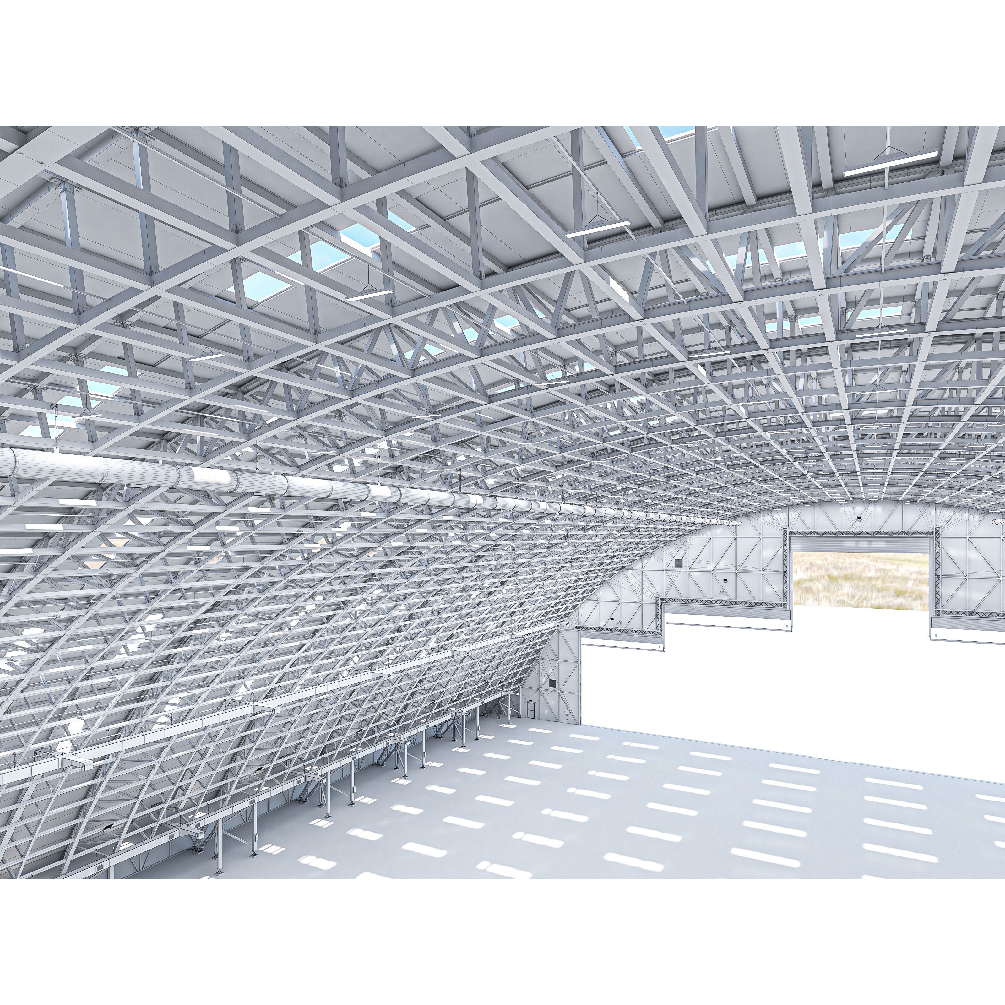 Hangar Exterior-Interior - High-Quality 3D Model - View 33