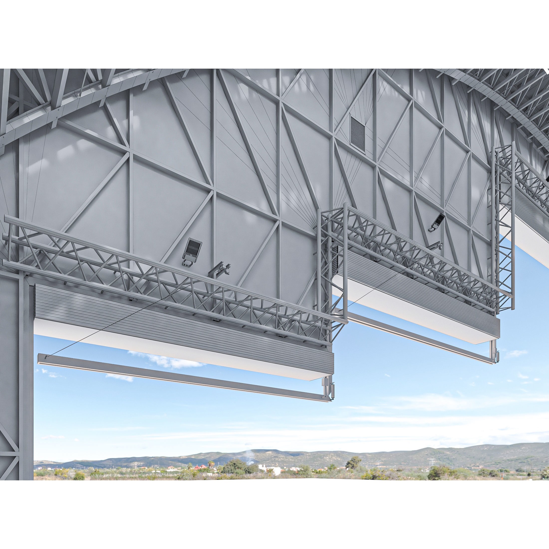 Hangar Exterior-Interior - High-Quality 3D Model - View 35