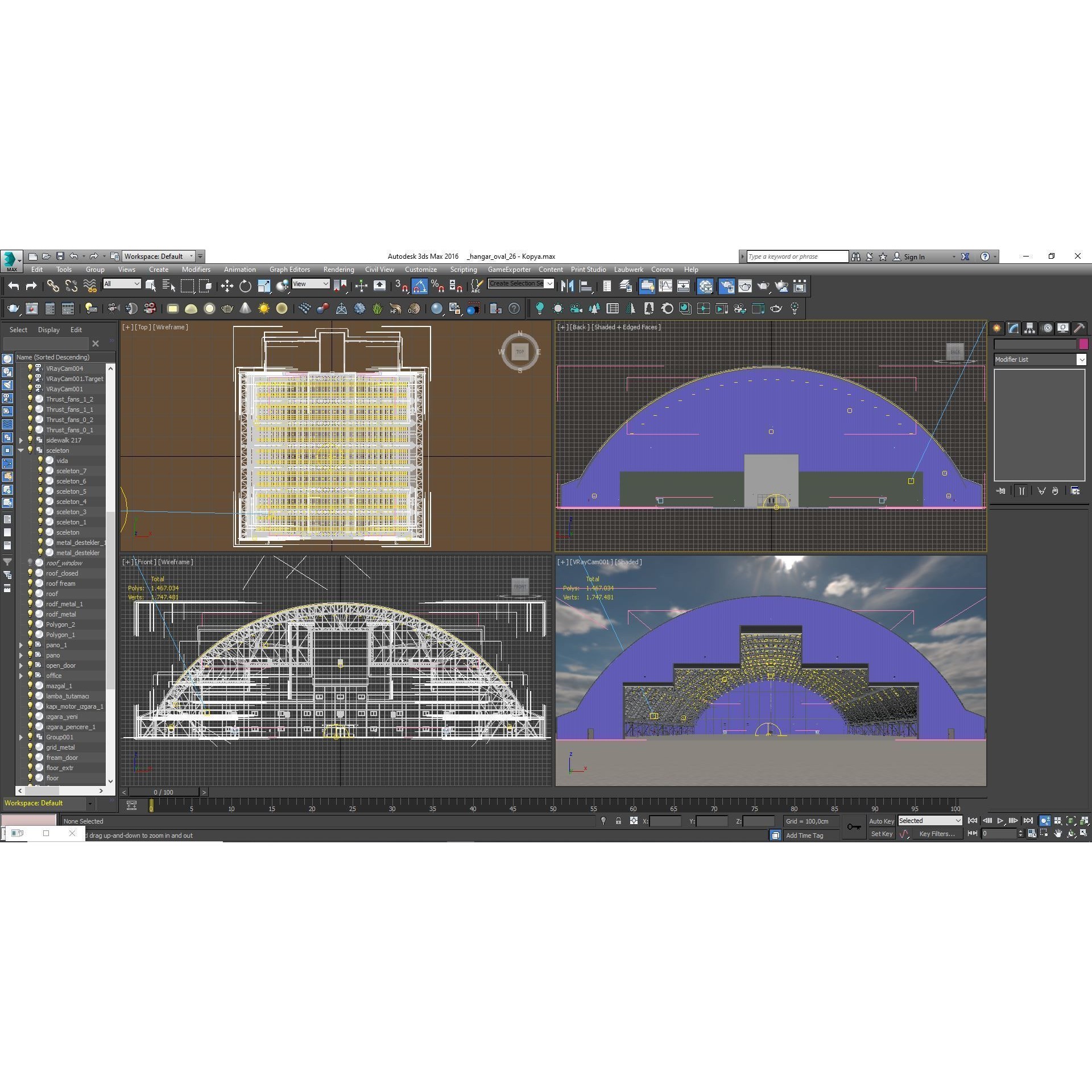 Hangar Exterior-Interior - High-Quality 3D Model - View 40
