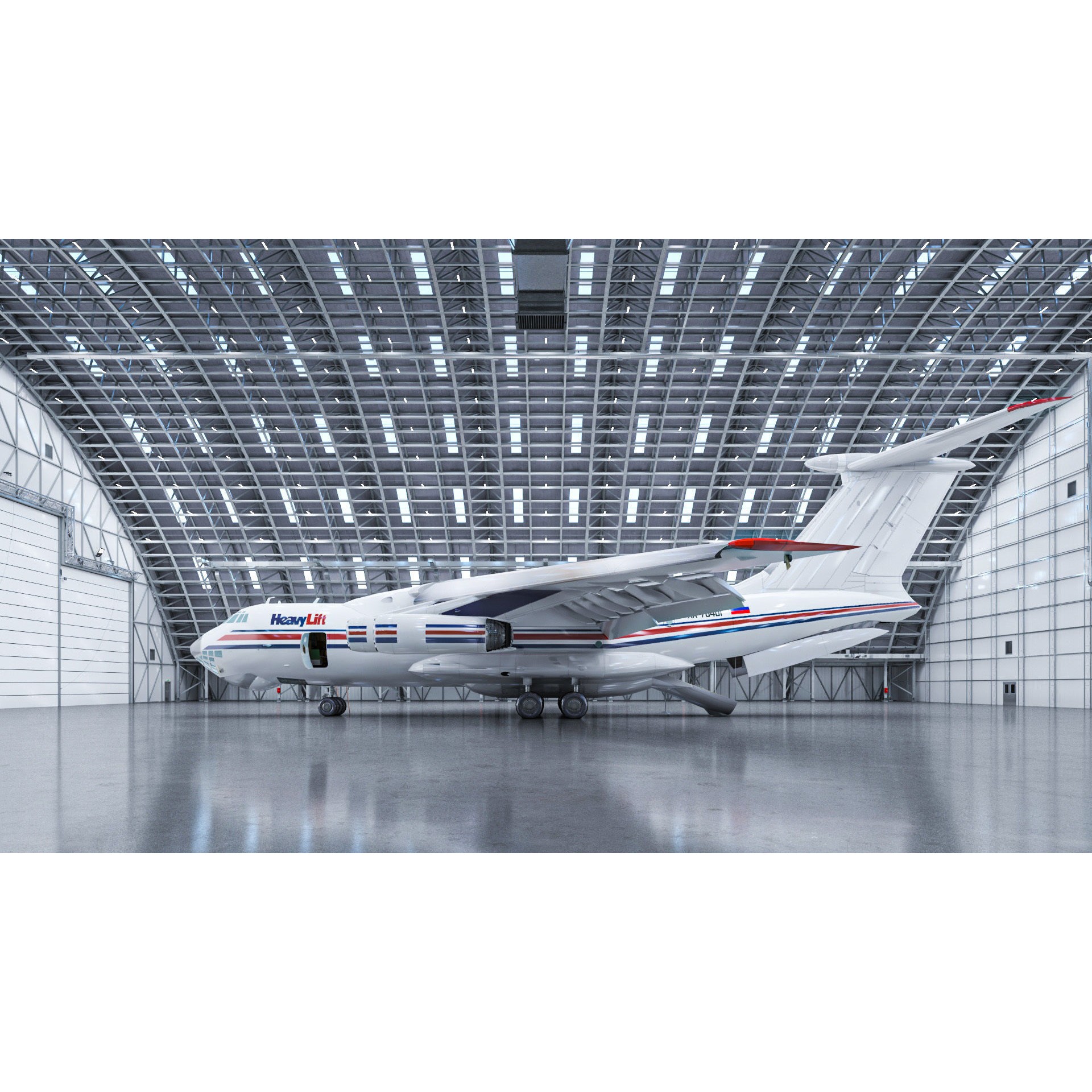 Hangar Exterior-Interior - High-Quality 3D Model - View 6