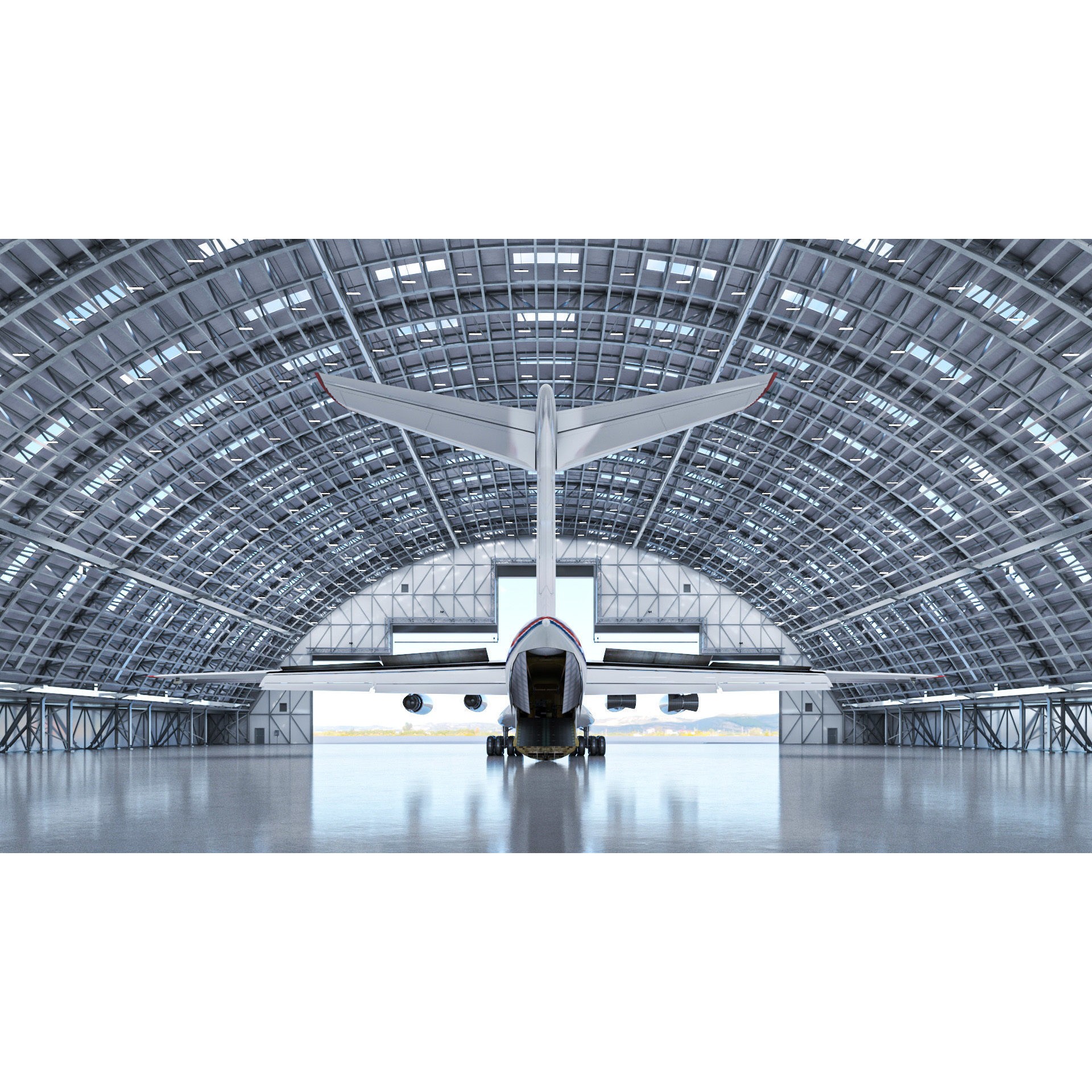 Hangar Exterior-Interior - High-Quality 3D Model - View 8