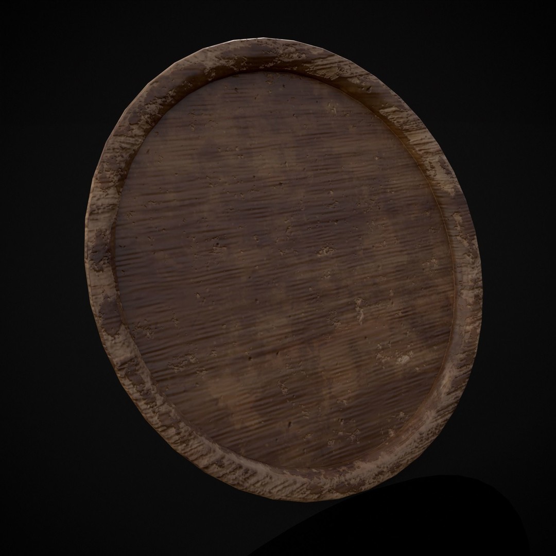 Wooden Medieval Dish Washing Set 3D Model – Low Poly PBR Kitchenware, FBX - View 37