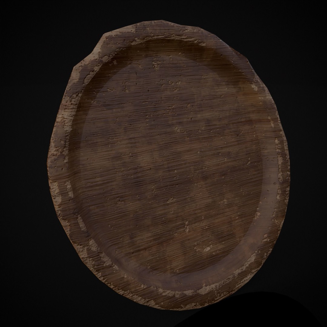 Wooden Medieval Dish Washing Set 3D Model – Low Poly PBR Kitchenware, FBX - View 6