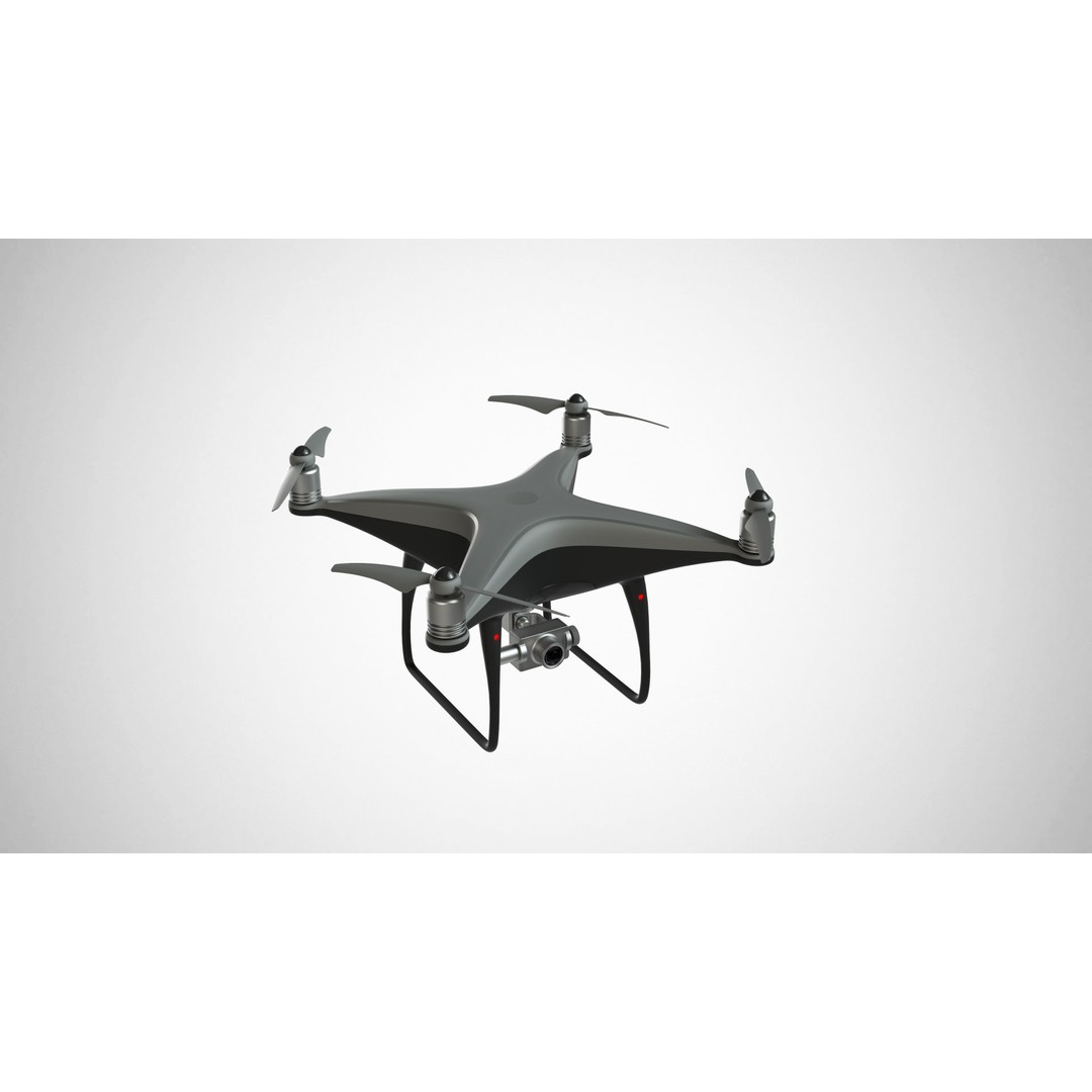 Dji Drone 3D Model – High Detail Quadcopter Asset, FBX, OBJ - View 16