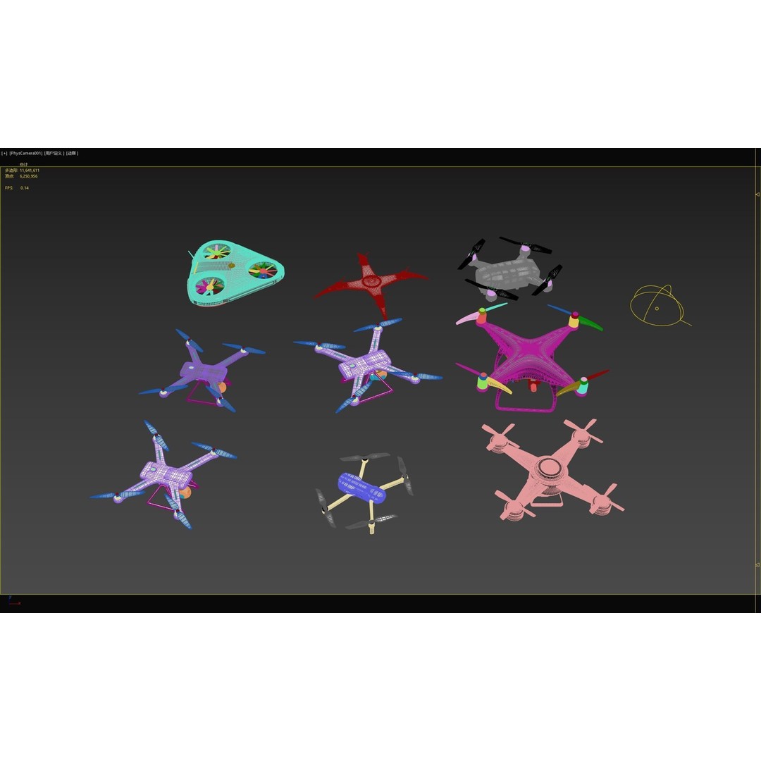 Dji Drone 3D Model – High Detail Quadcopter Asset, FBX, OBJ - View 20