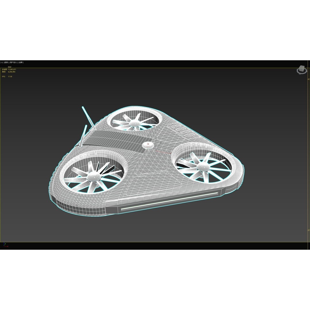 Dji Drone 3D Model – High Detail Quadcopter Asset, FBX, OBJ - View 23