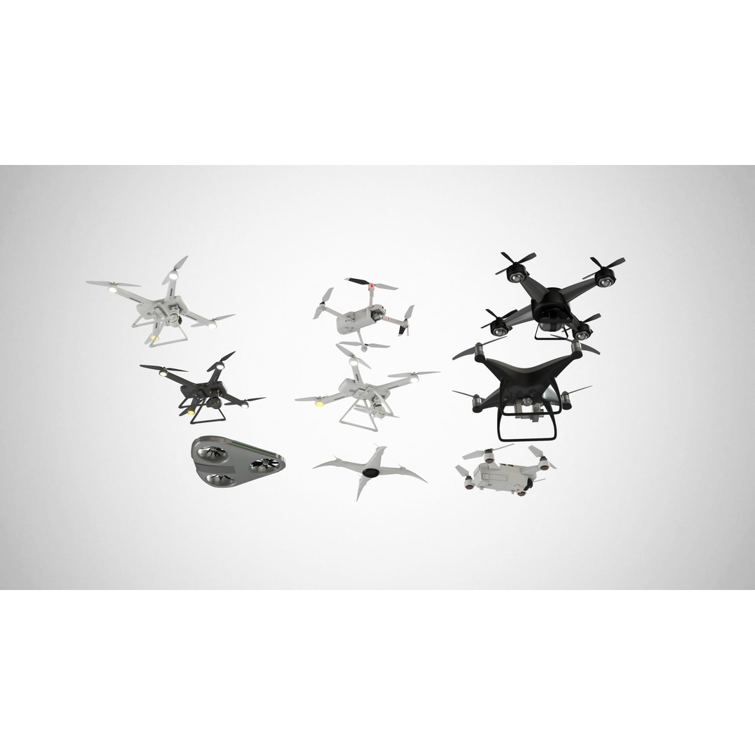 Dji Drone 3D Model – High Detail Quadcopter Asset, FBX, OBJ - View 3