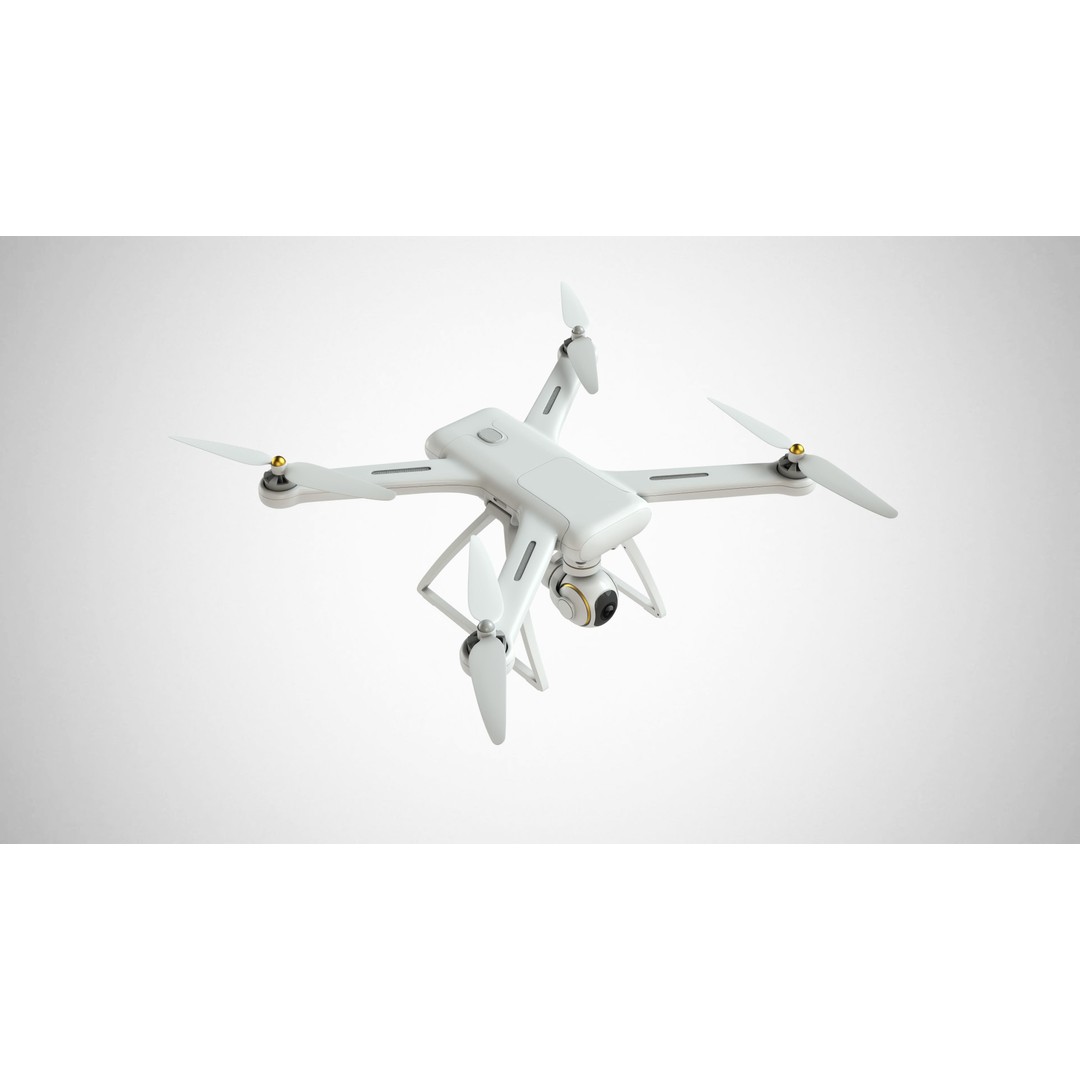 Dji Drone 3D Model – High Detail Quadcopter Asset, FBX, OBJ - View 4