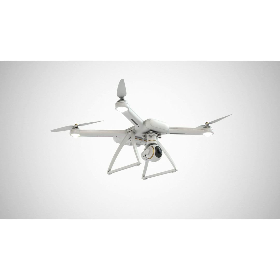 Dji Drone 3D Model – High Detail Quadcopter Asset, FBX, OBJ - View 5