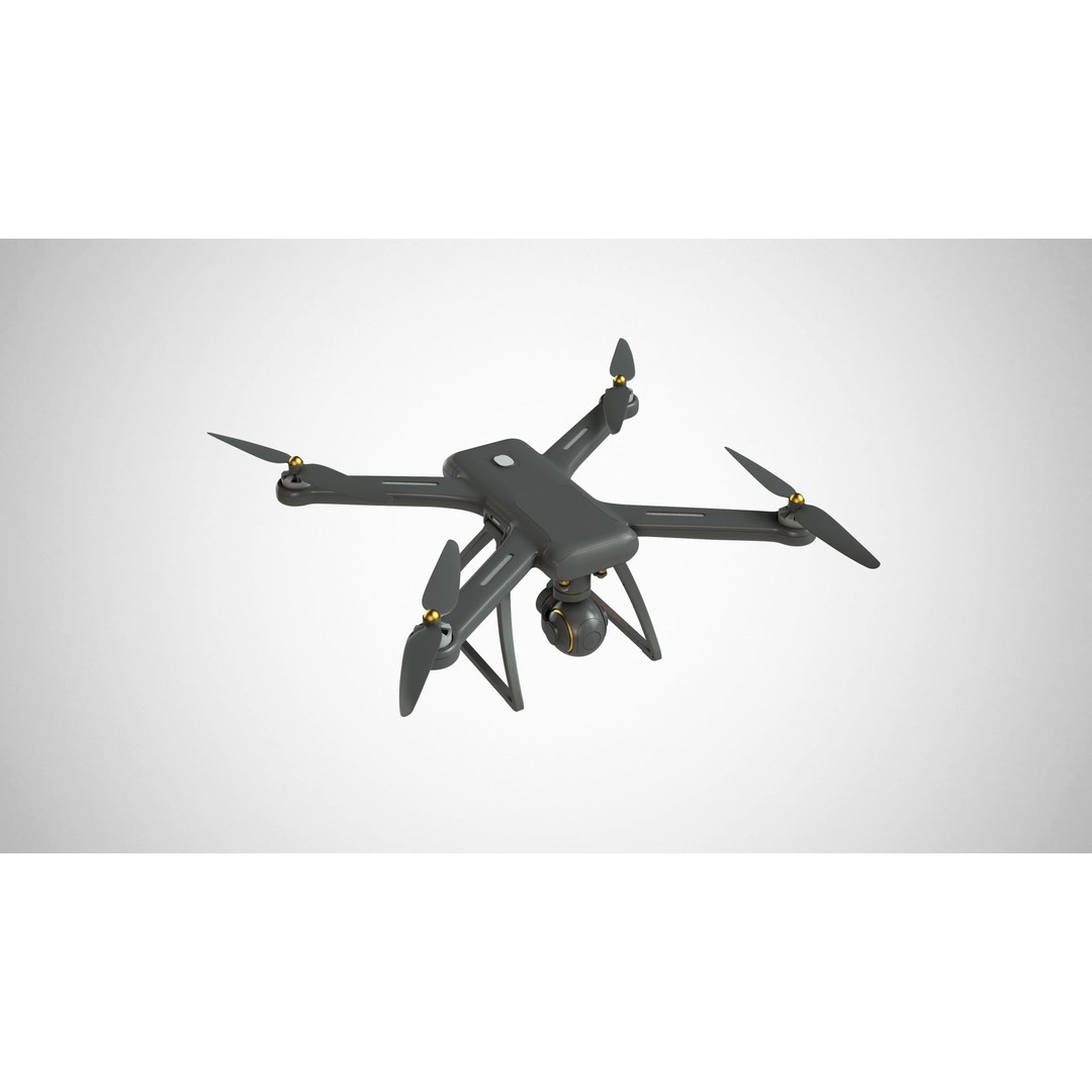 Dji Drone 3D Model – High Detail Quadcopter Asset, FBX, OBJ - View 6