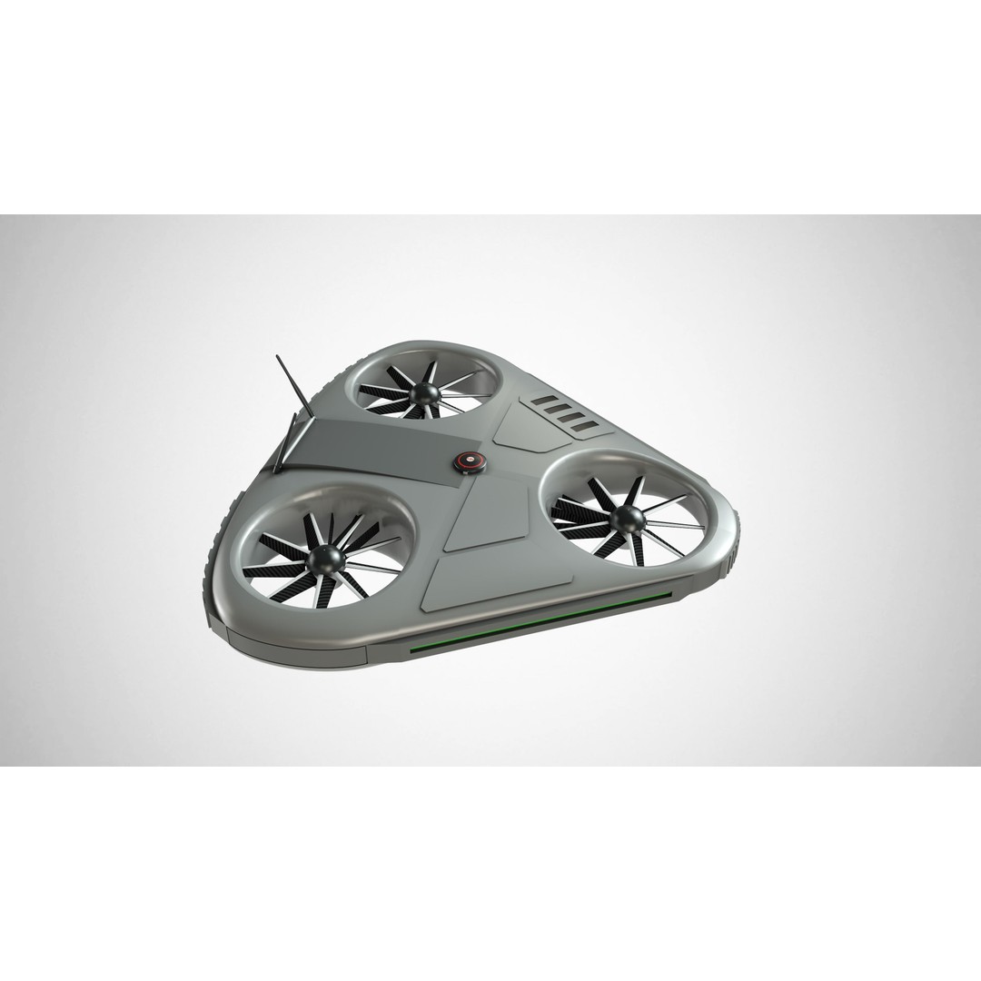 Dji Drone 3D Model – High Detail Quadcopter Asset, FBX, OBJ - View 8