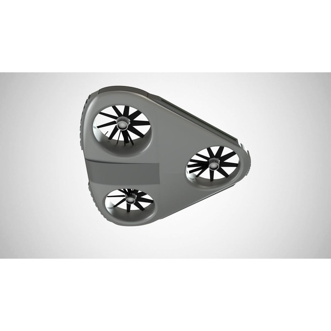 Dji Drone 3D Model – High Detail Quadcopter Asset, FBX, OBJ - View 9